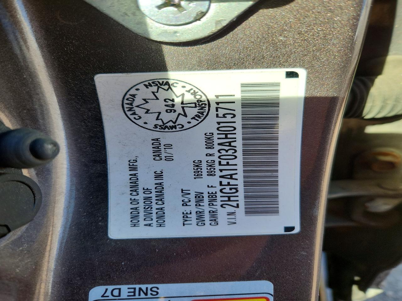 2010 Honda Civic Exl Brown vin: 2HGFA1F03AH015711