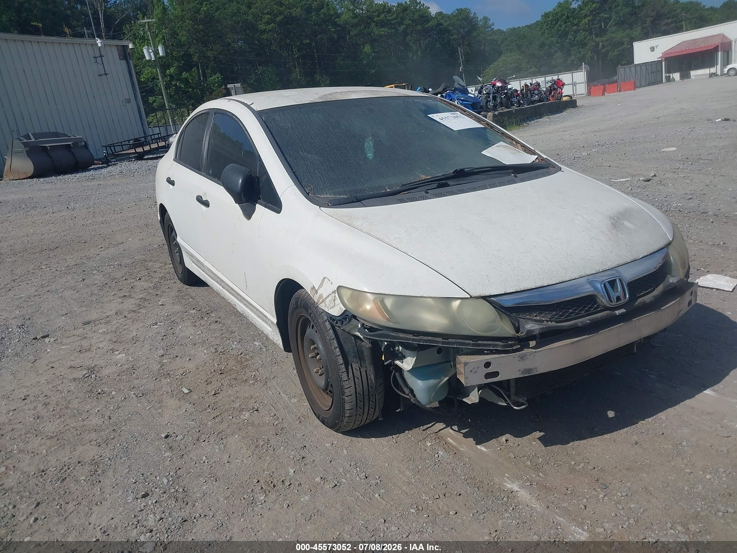 2010 Honda Civic Vp White vin: 2HGFA1F31AH537215