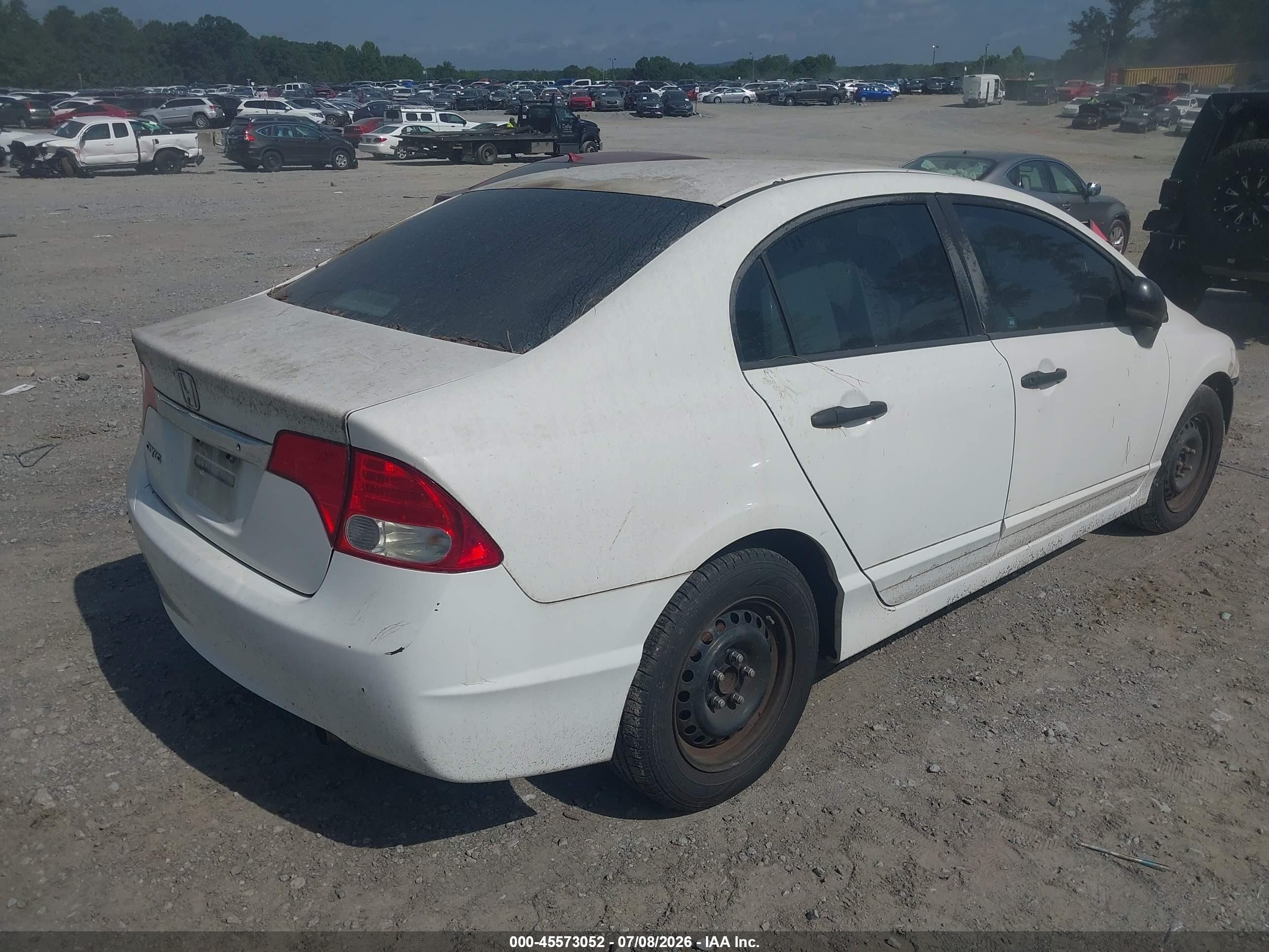 2010 Honda Civic Vp White vin: 2HGFA1F31AH537215