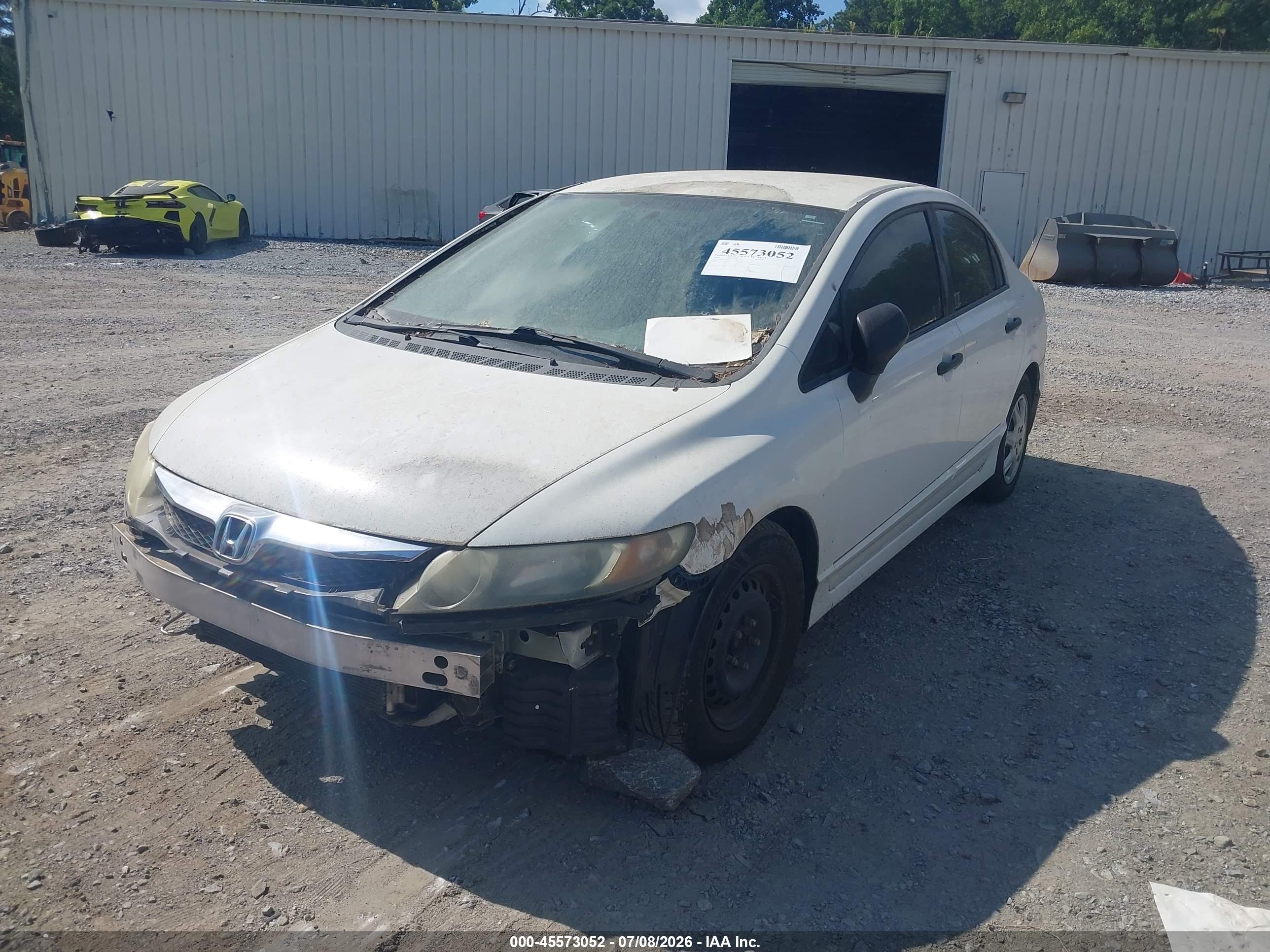 2010 Honda Civic Vp White vin: 2HGFA1F31AH537215