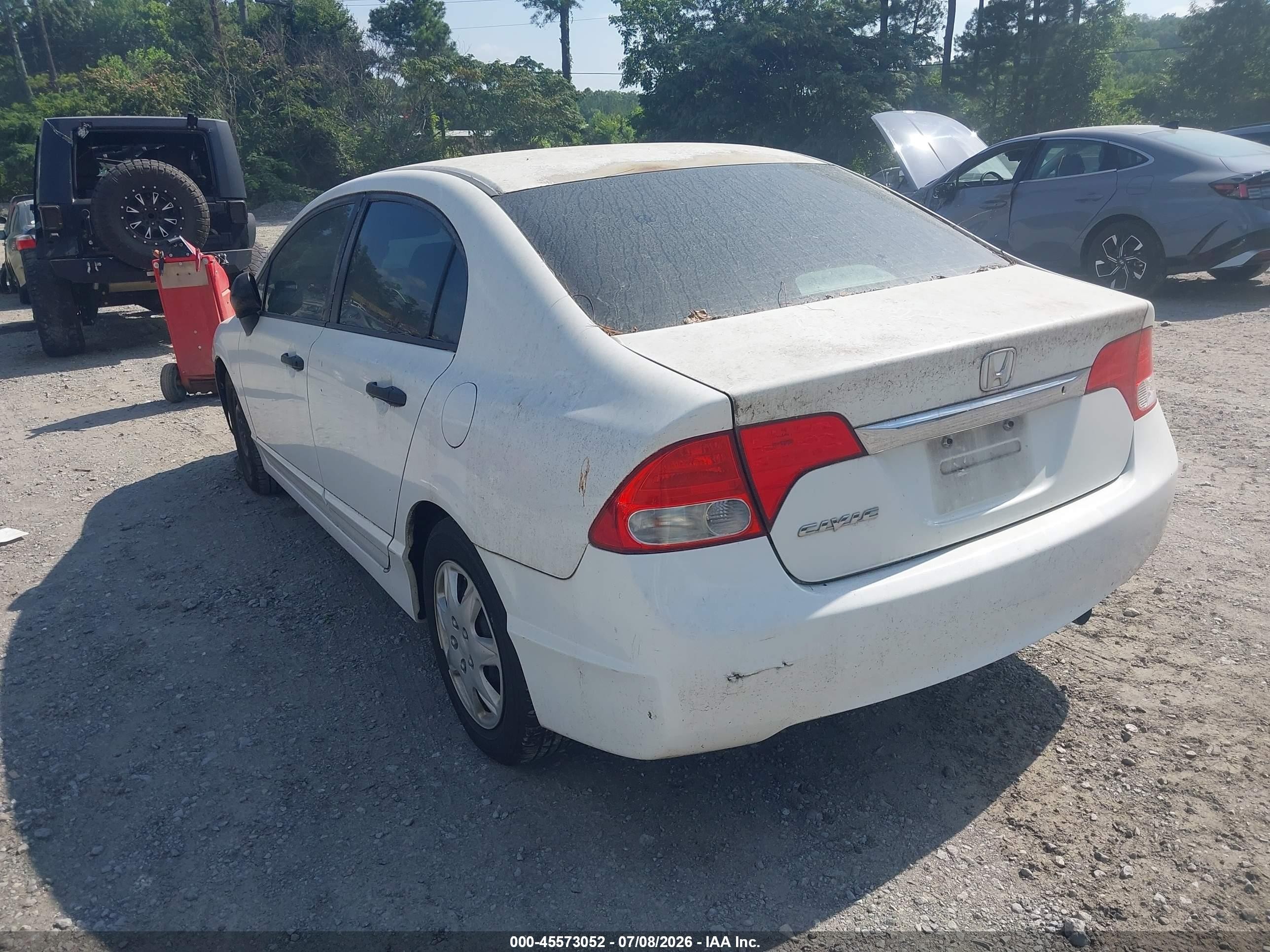 2010 Honda Civic Vp White vin: 2HGFA1F31AH537215