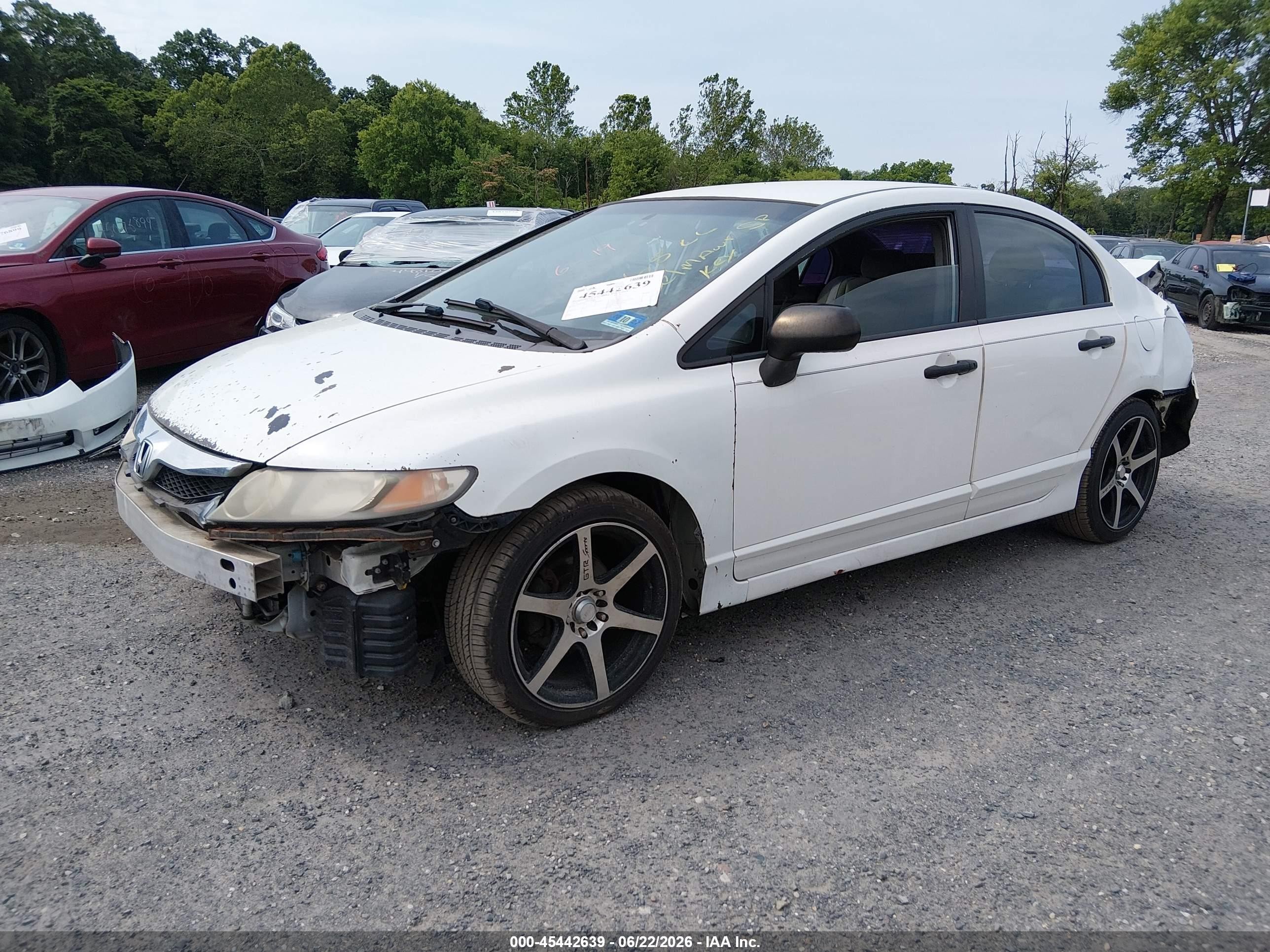 2010 Honda Civic Vp White vin: 2HGFA1F32AH529821