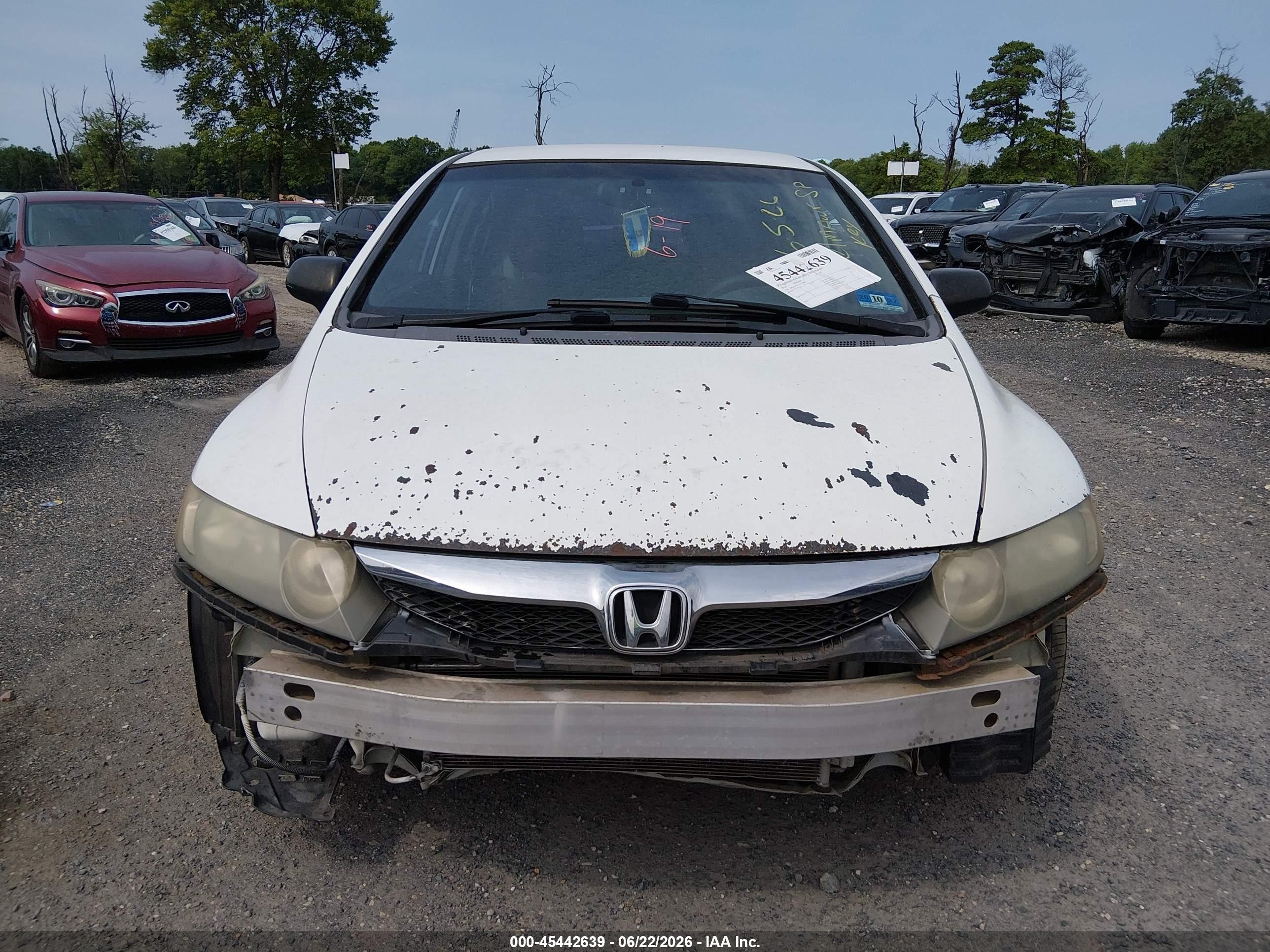 2010 Honda Civic Vp White vin: 2HGFA1F32AH529821