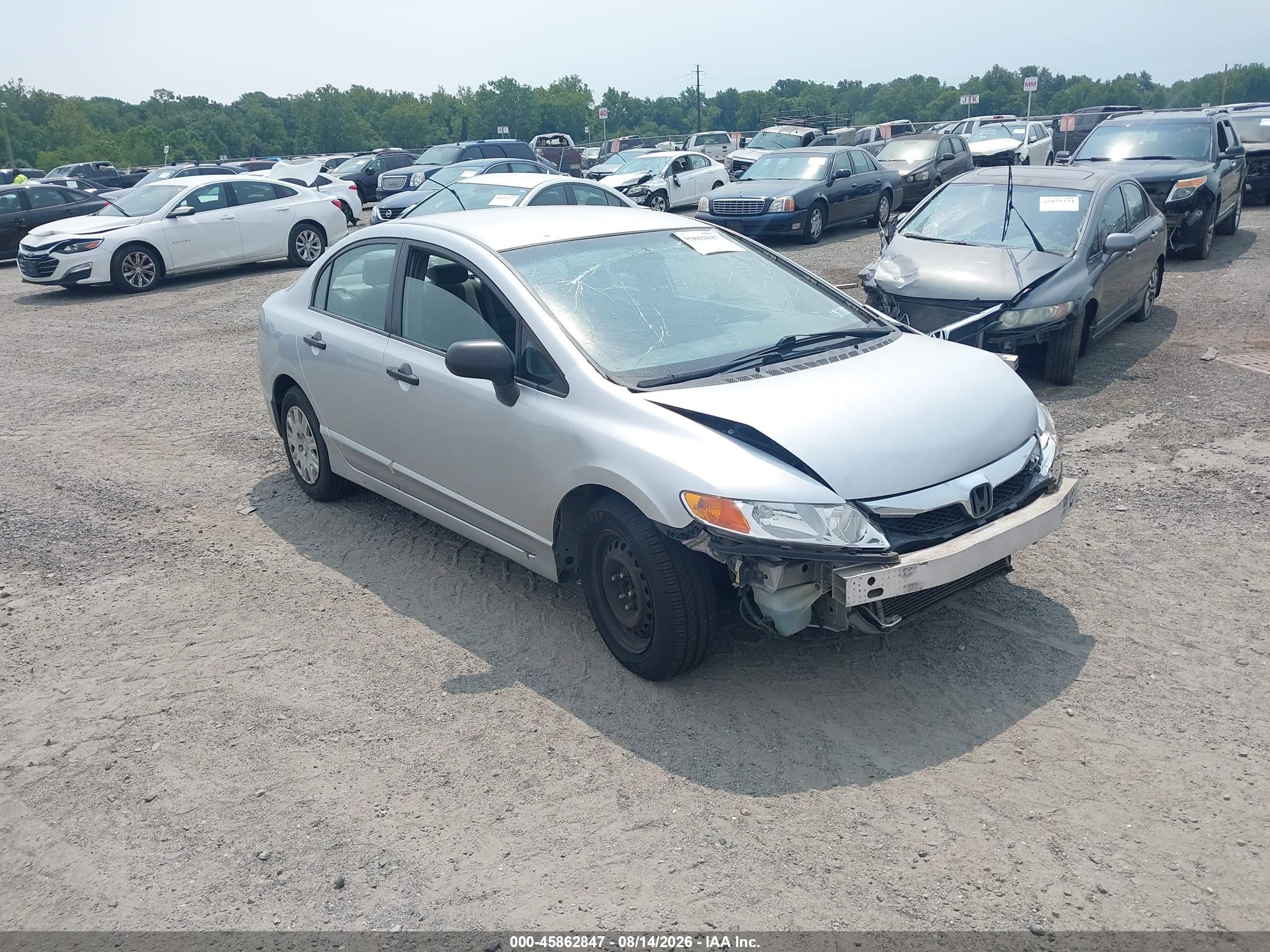 2010 Honda Civic Vp Silver vin: 2HGFA1F32AH563516