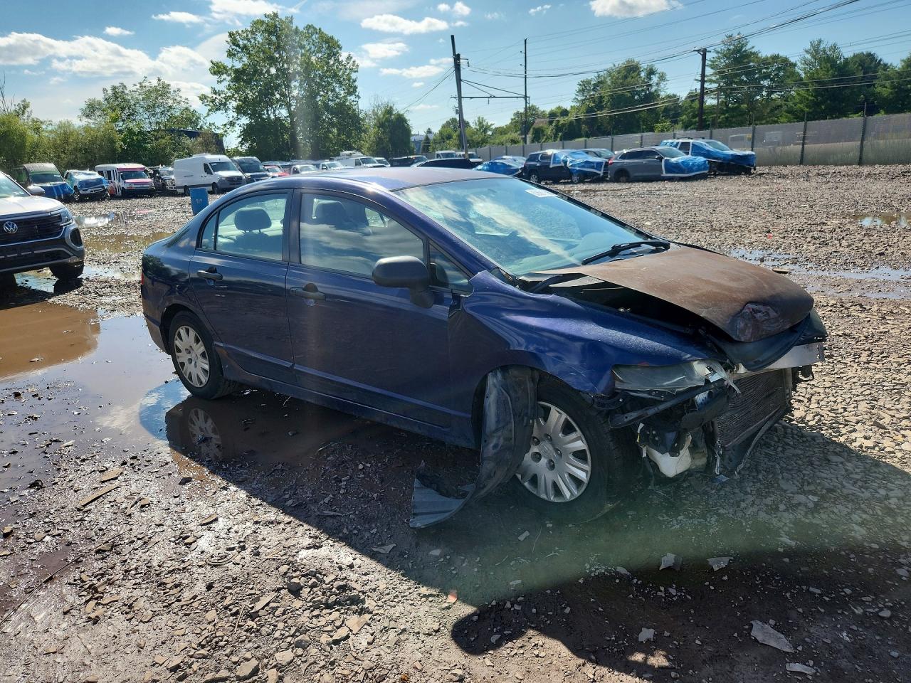 2011 Honda Civic Vp Blue vin: 2HGFA1F33BH545477