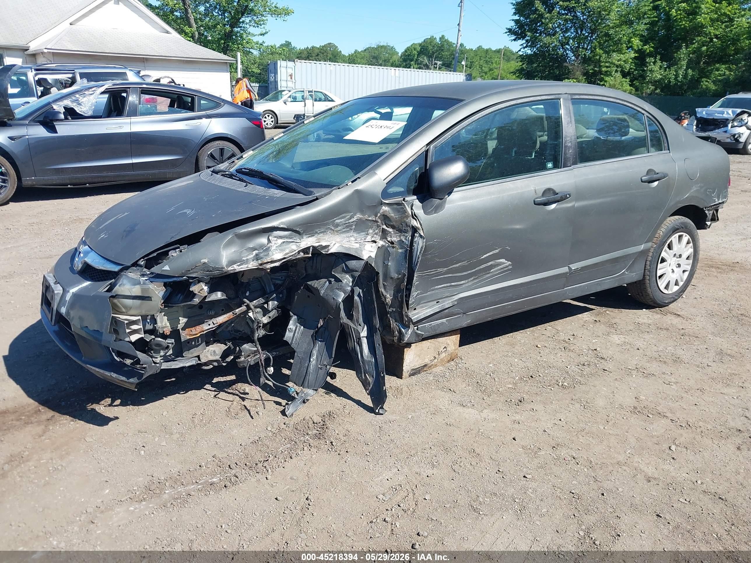 2010 Honda Civic Vp Gray vin: 2HGFA1F34AH547527