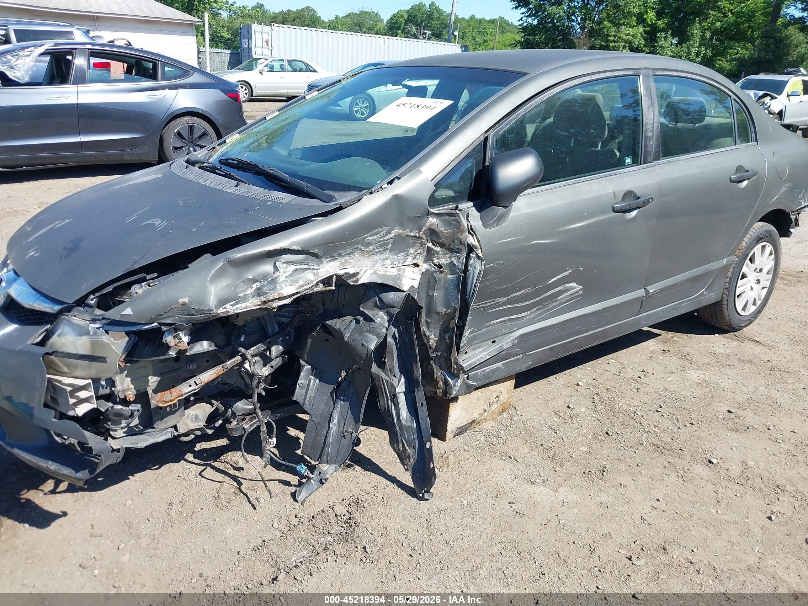2010 Honda Civic Vp Gray vin: 2HGFA1F34AH547527