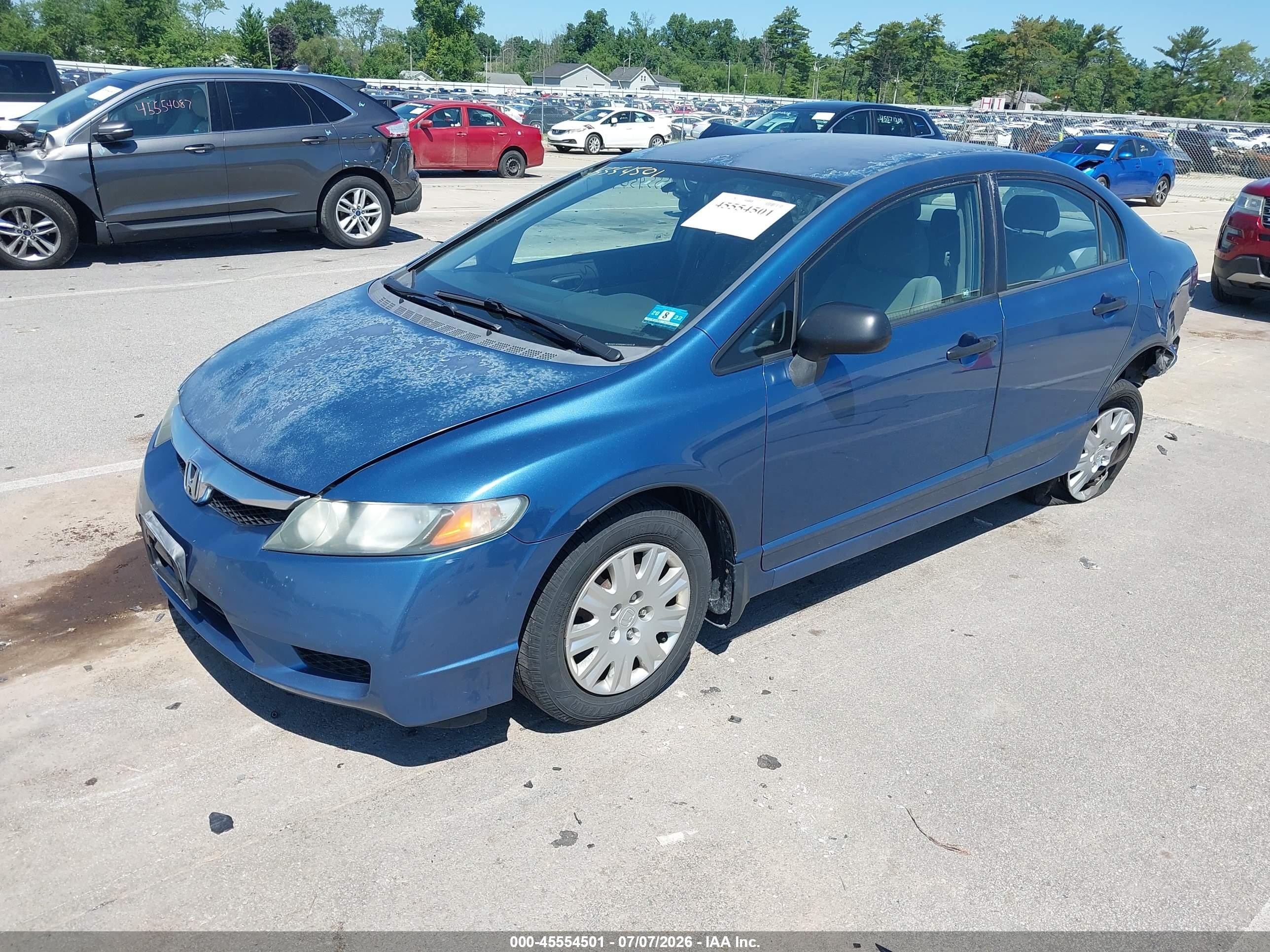 2010 Honda Civic Vp Синий vin: 2HGFA1F34AH581371