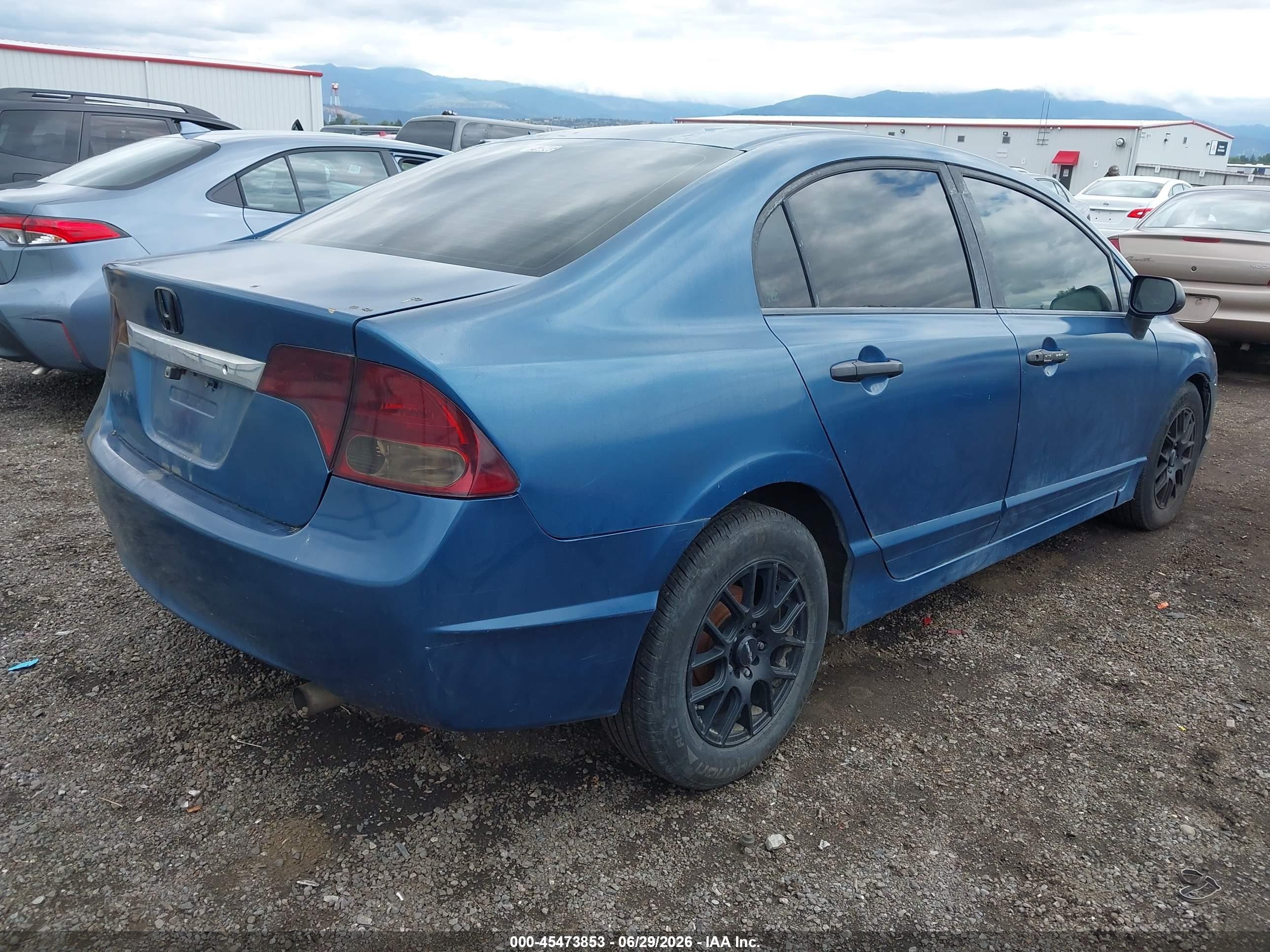 2010 Honda Civic Vp Dark Blue vin: 2HGFA1F35AH510308