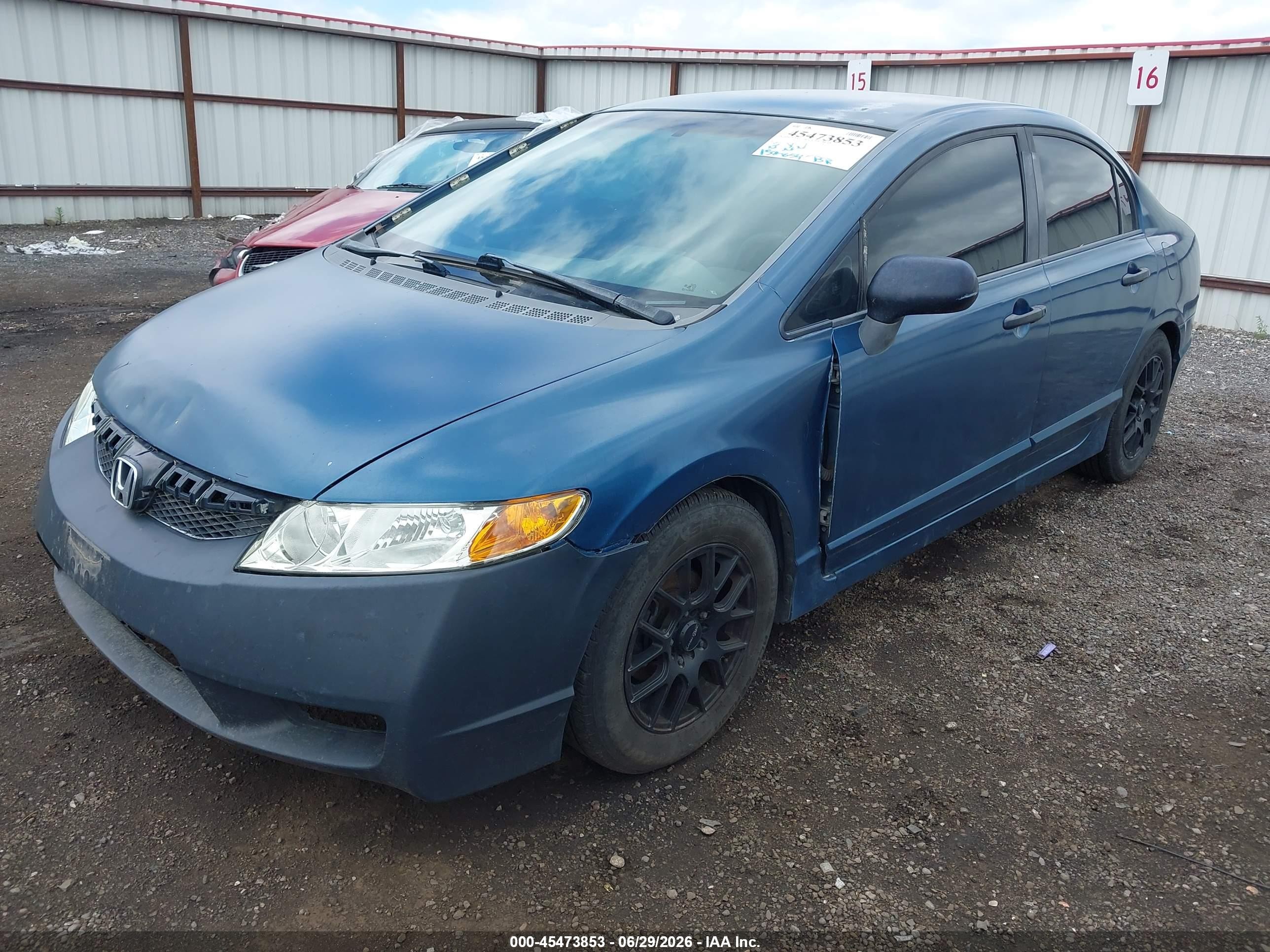 2010 Honda Civic Vp Dark Blue vin: 2HGFA1F35AH510308
