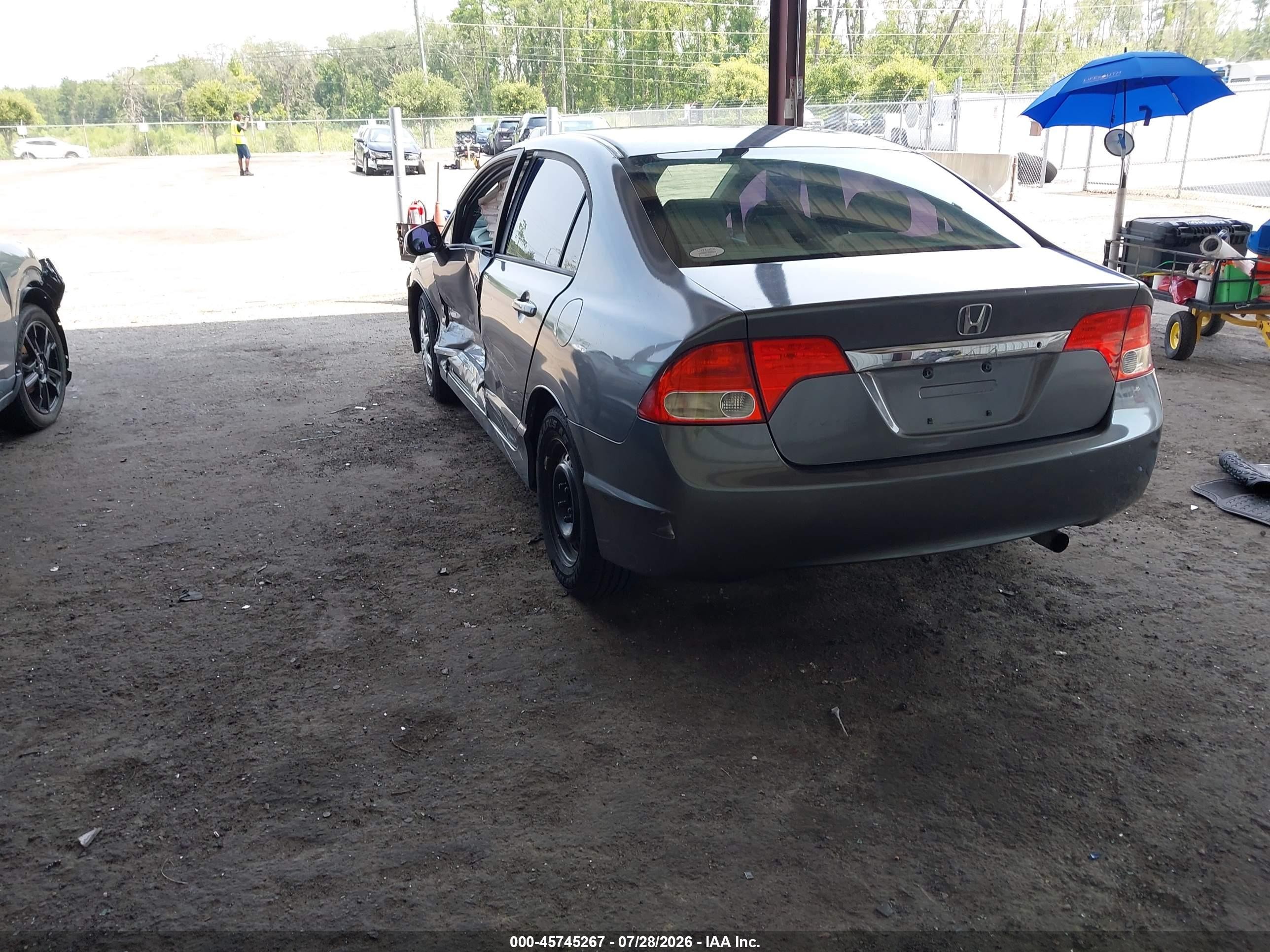 2010 Honda Civic Vp Серый vin: 2HGFA1F35AH512950