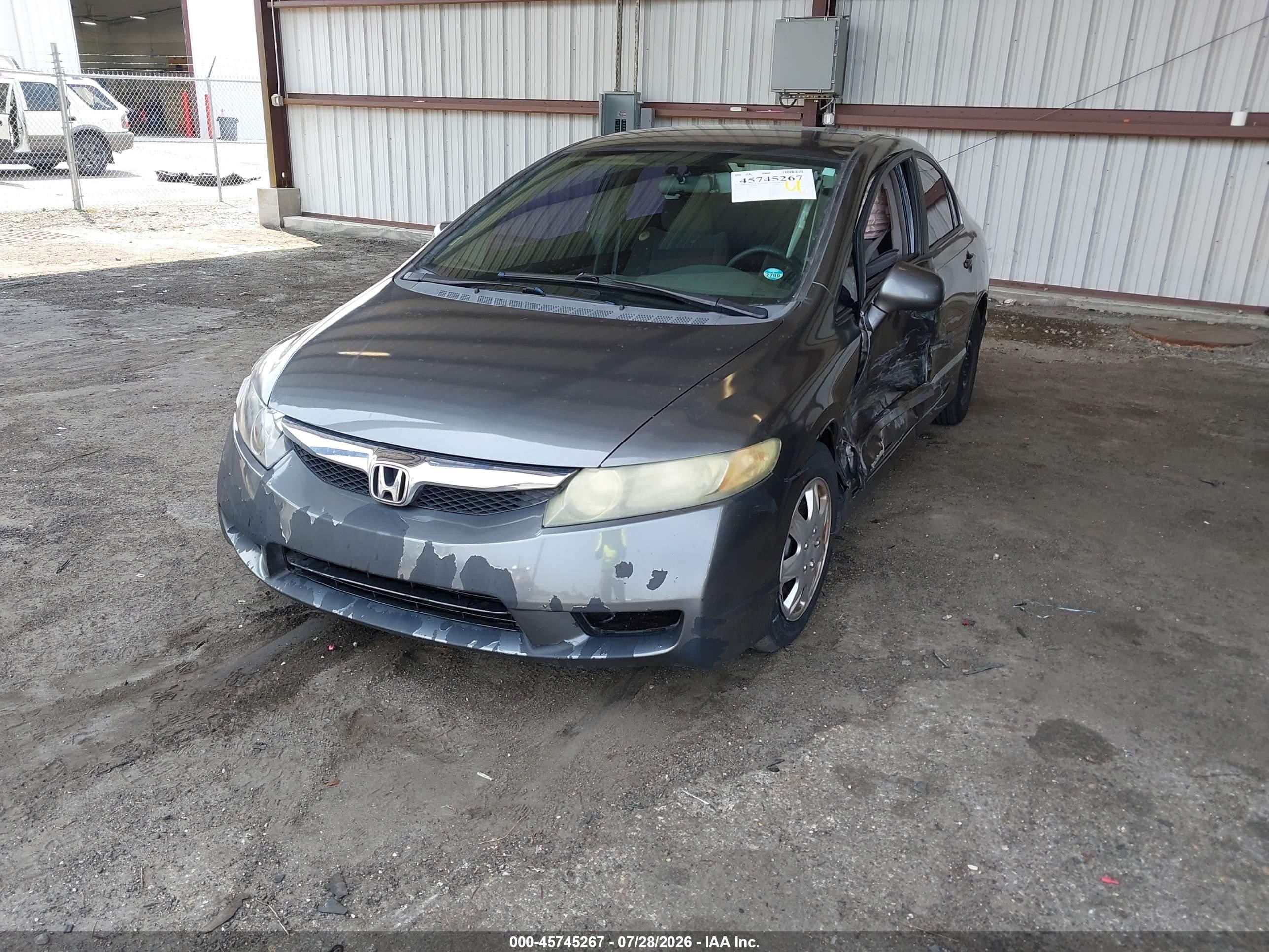2010 Honda Civic Vp Серый vin: 2HGFA1F35AH512950