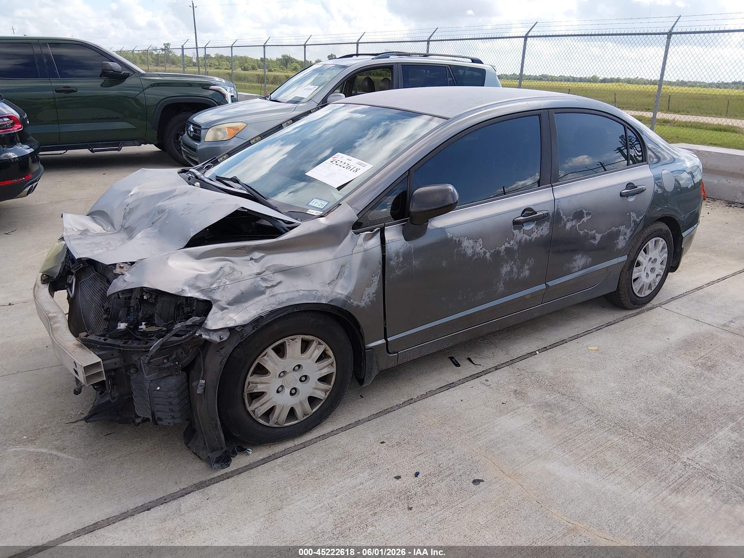 2010 Honda Civic Vp Gray vin: 2HGFA1F37AH508172