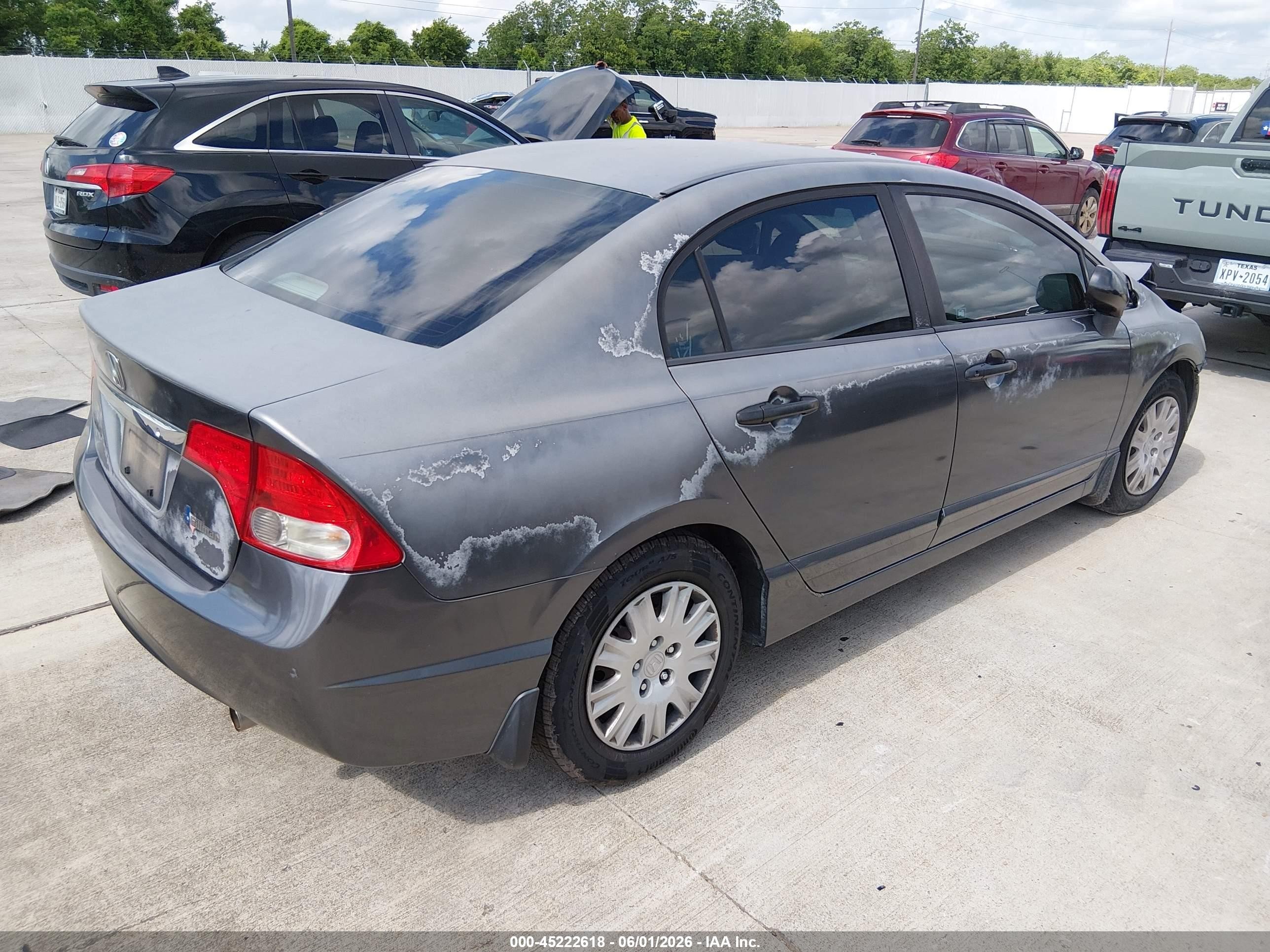 2010 Honda Civic Vp Gray vin: 2HGFA1F37AH508172