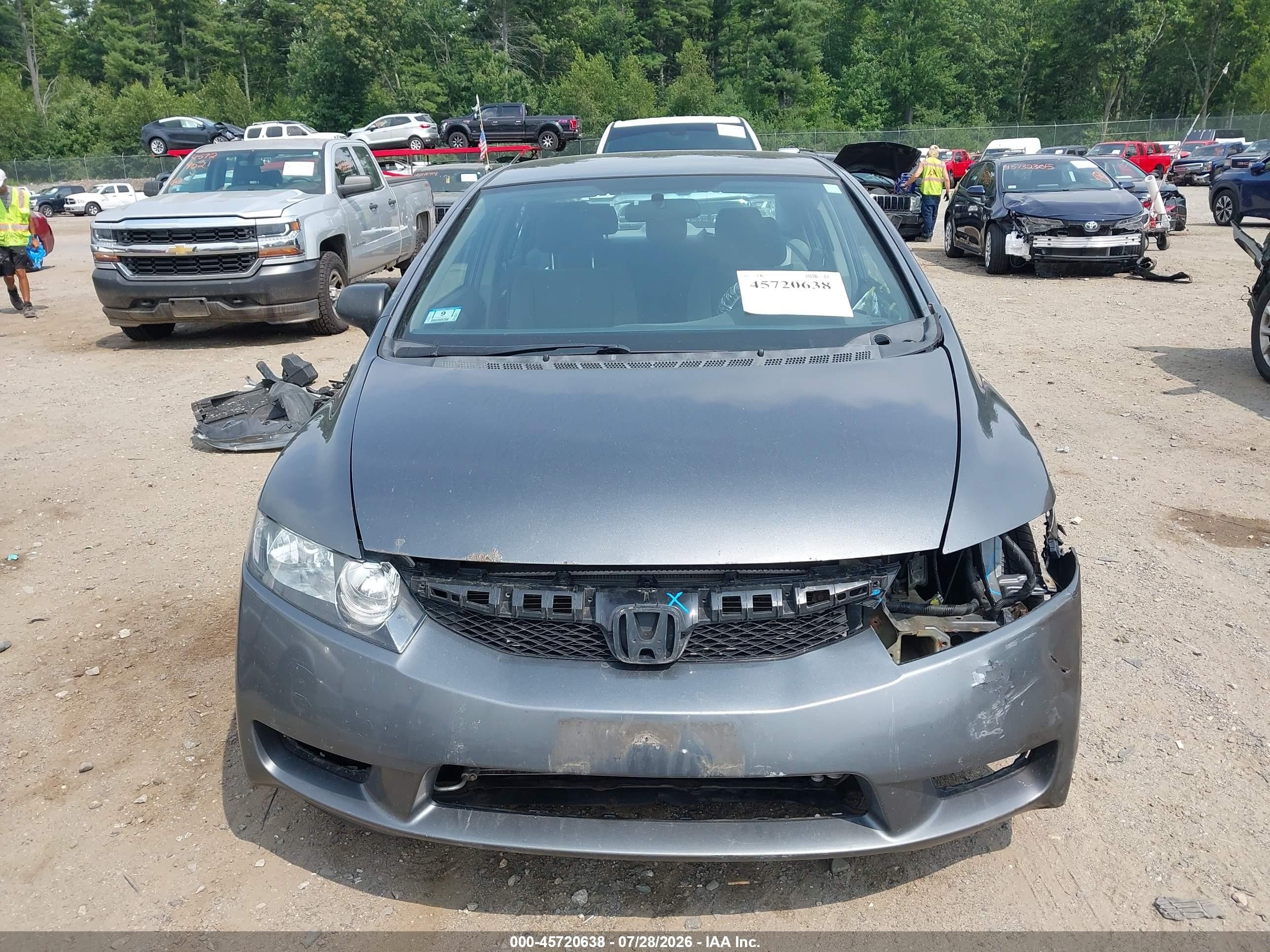 2010 Honda Civic Vp Gray vin: 2HGFA1F37AH557419