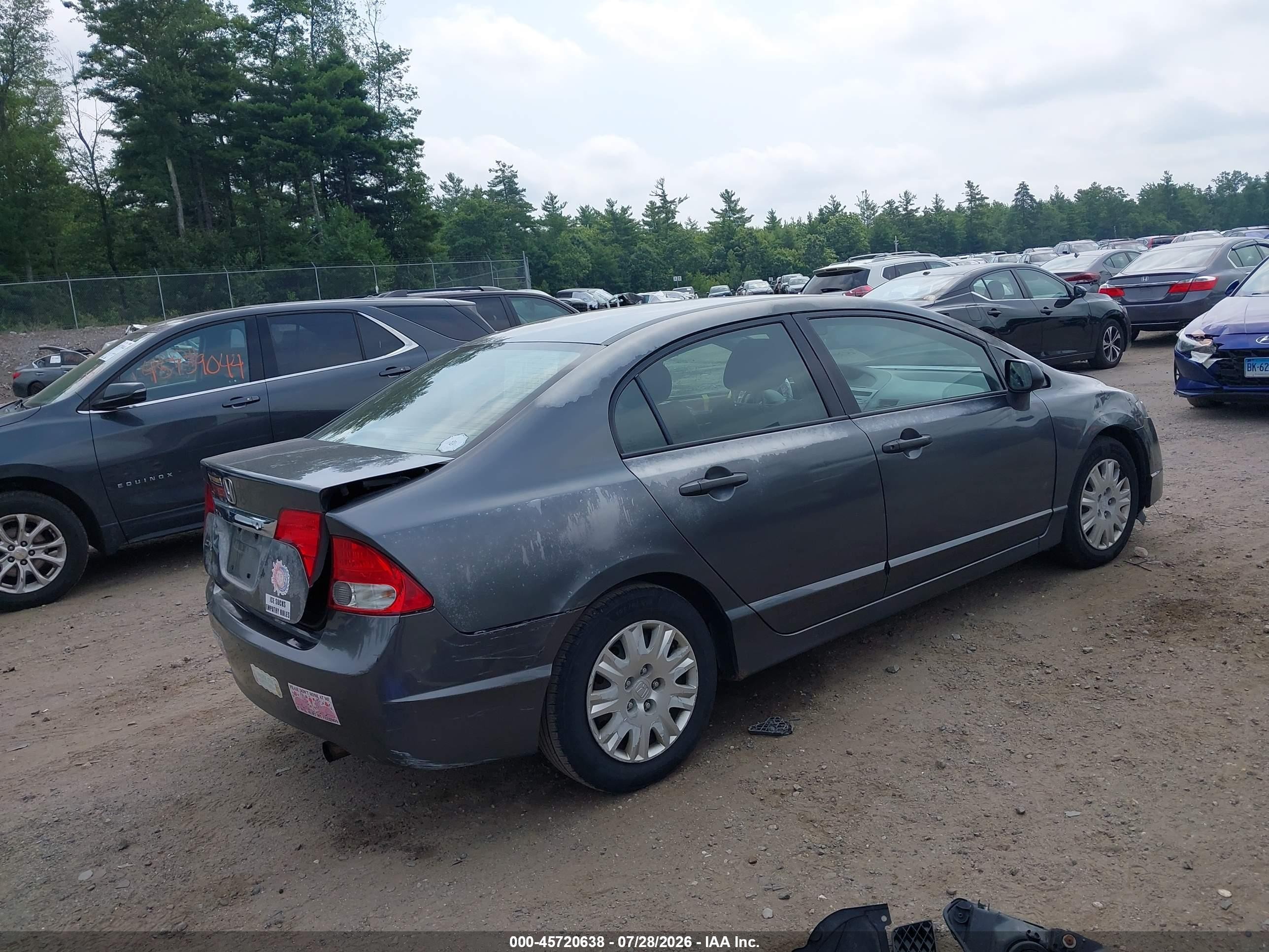 2010 Honda Civic Vp Gray vin: 2HGFA1F37AH557419