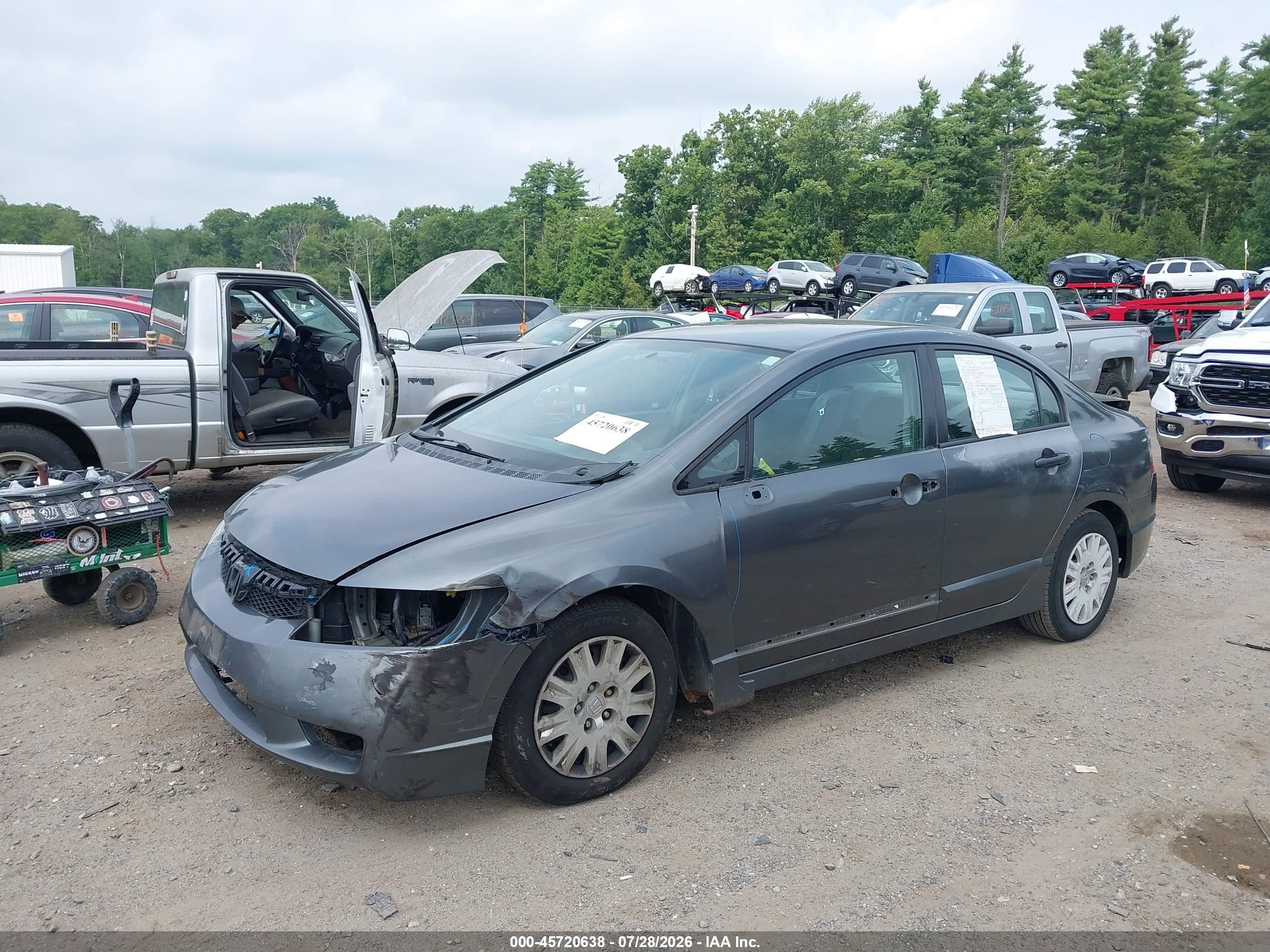 2010 Honda Civic Vp Gray vin: 2HGFA1F37AH557419