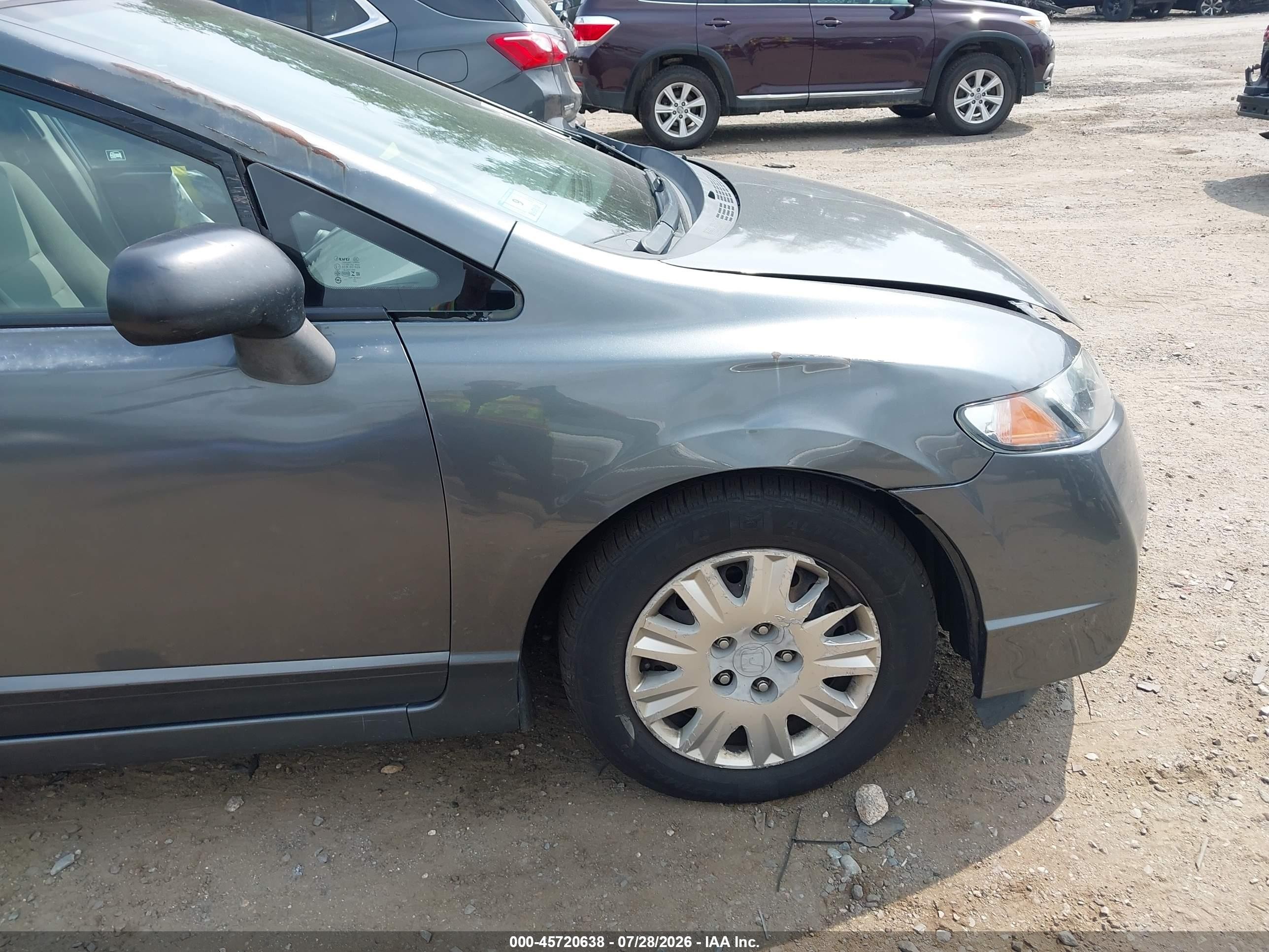 2010 Honda Civic Vp Gray vin: 2HGFA1F37AH557419