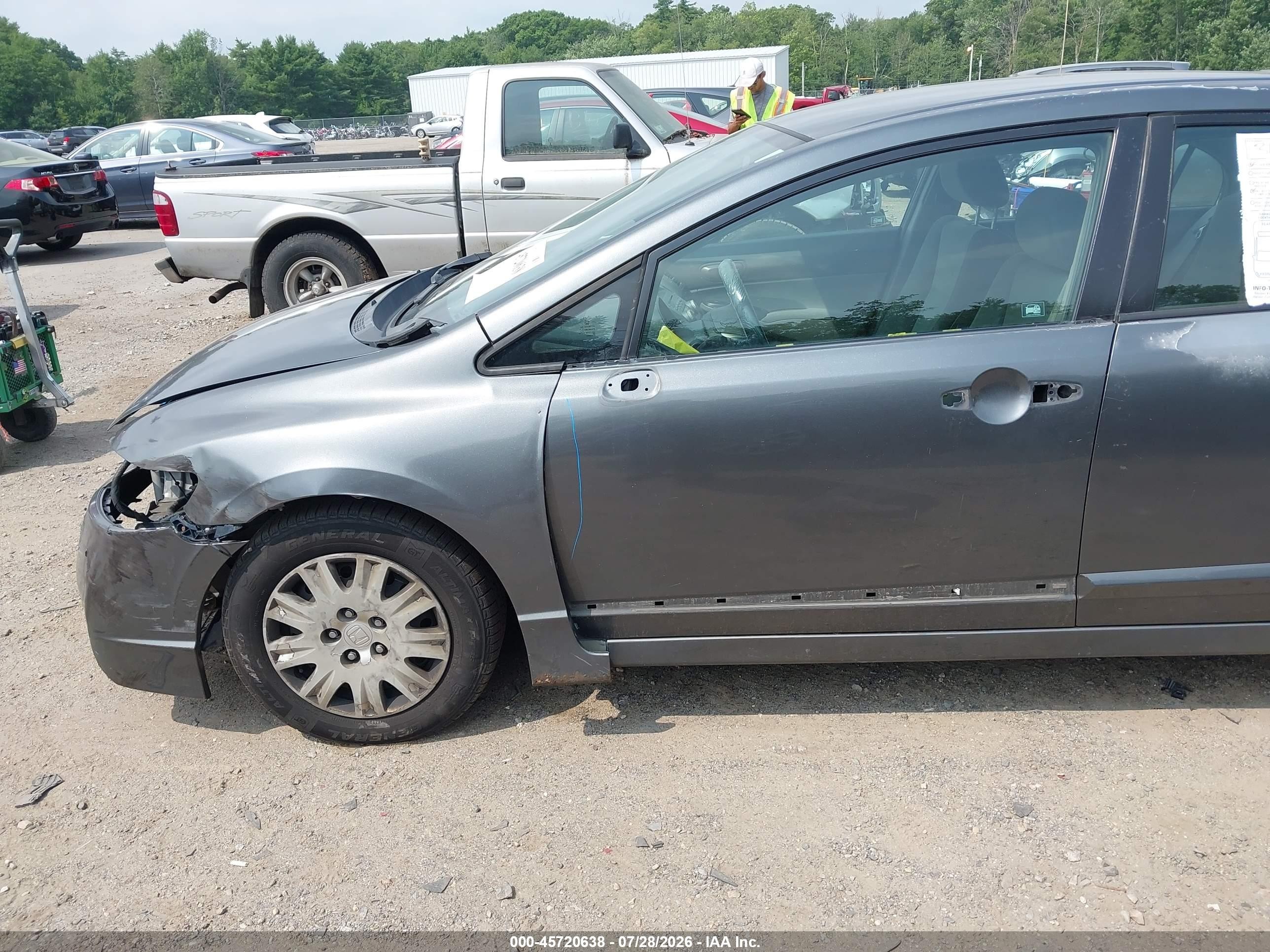 2010 Honda Civic Vp Gray vin: 2HGFA1F37AH557419
