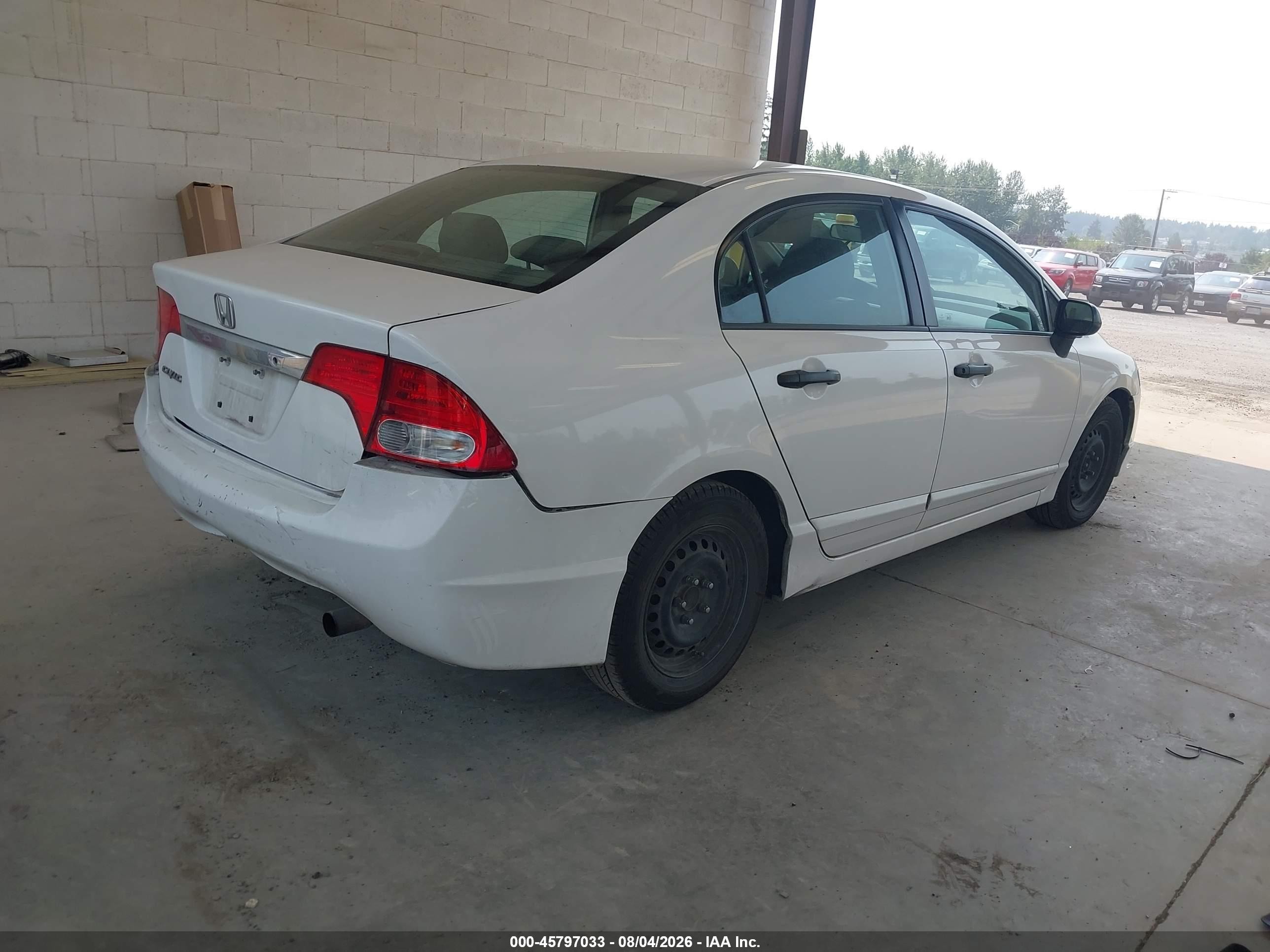 2011 Honda Civic Vp White vin: 2HGFA1F38BH543188