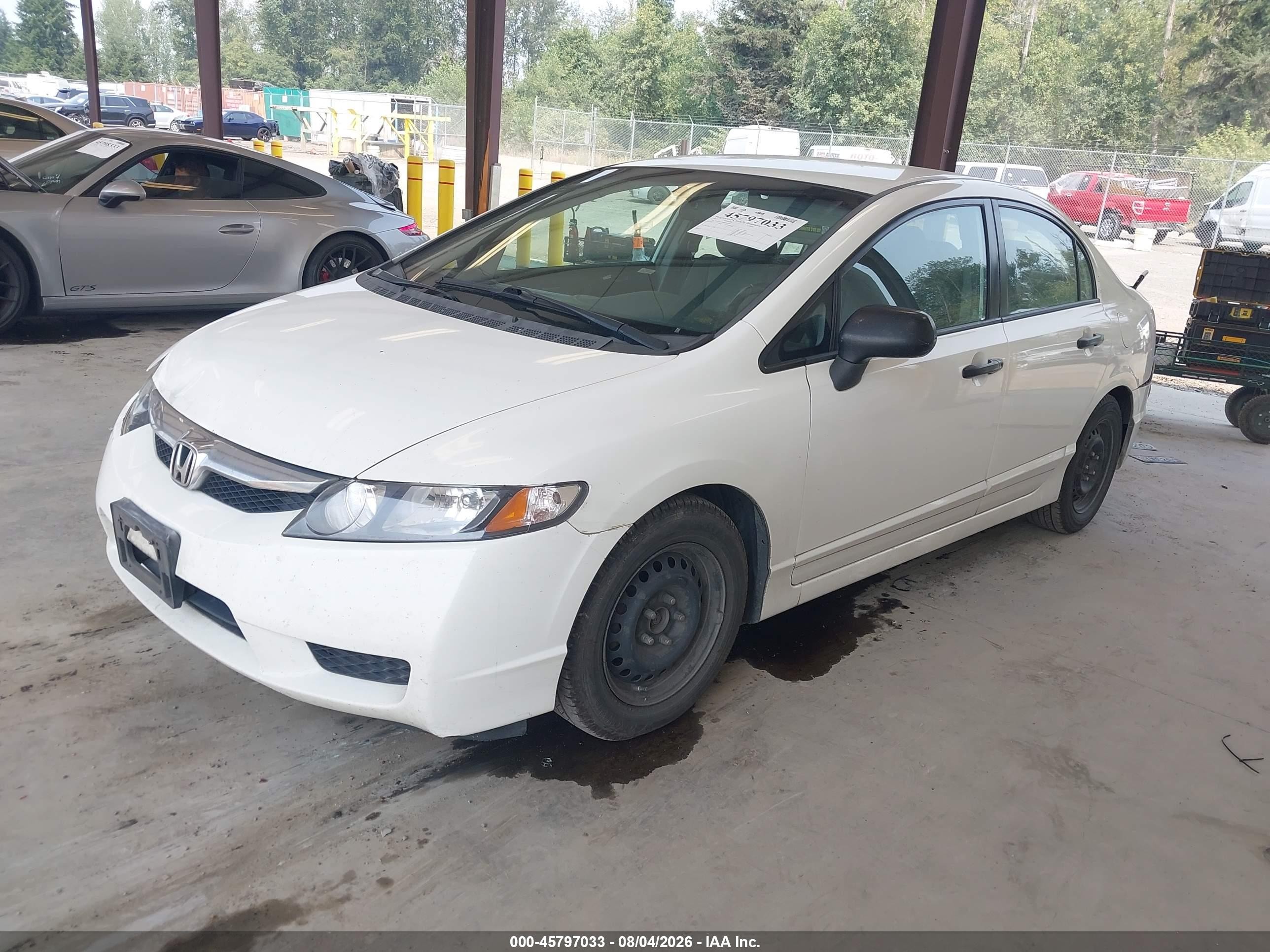 2011 Honda Civic Vp White vin: 2HGFA1F38BH543188