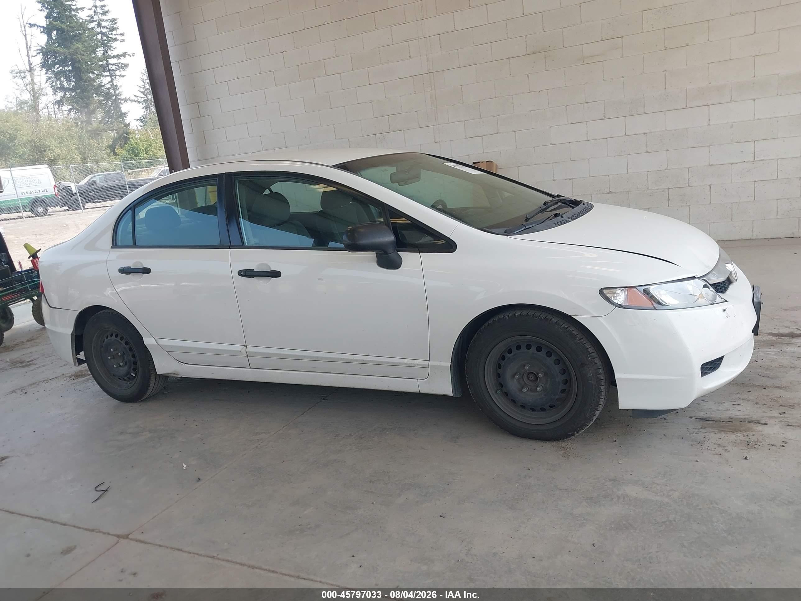 2011 Honda Civic Vp White vin: 2HGFA1F38BH543188