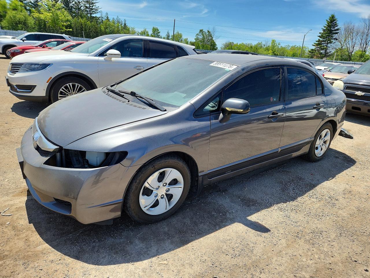2011 Honda Civic Dx-g Gray vin: 2HGFA1F40BH001074