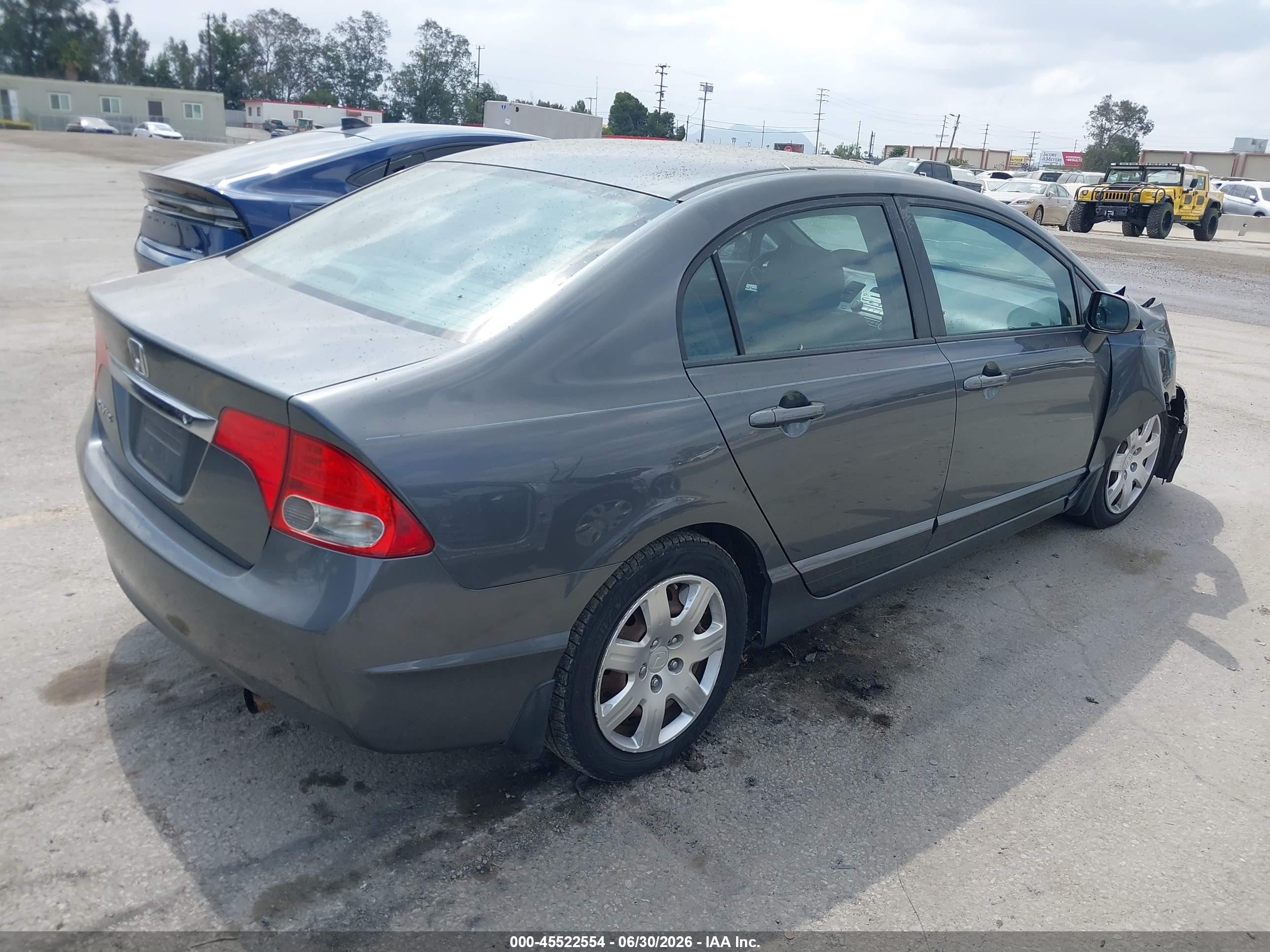 2010 Honda Civic Lx Gray vin: 2HGFA1F50AH329070