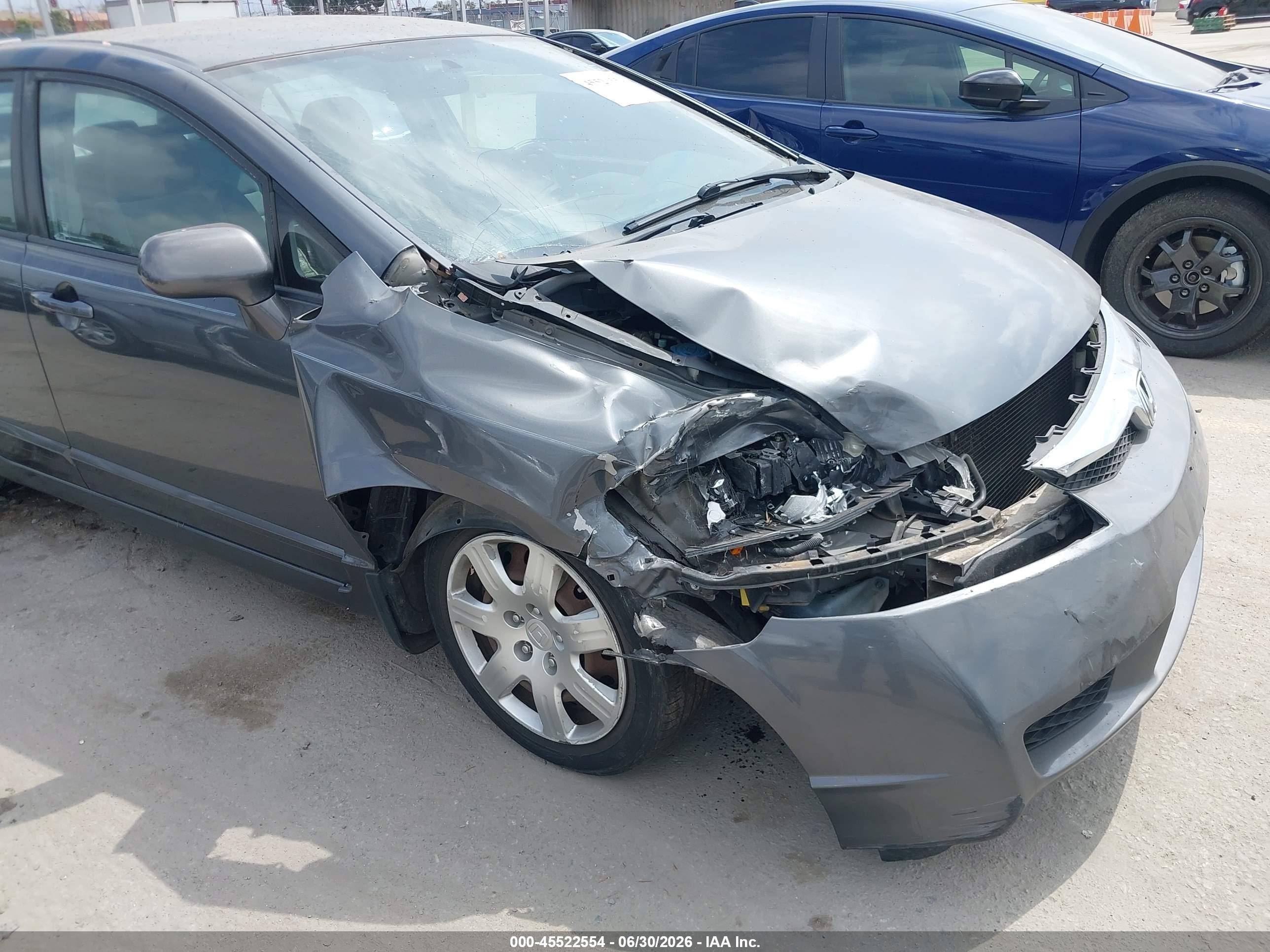 2010 Honda Civic Lx Gray vin: 2HGFA1F50AH329070