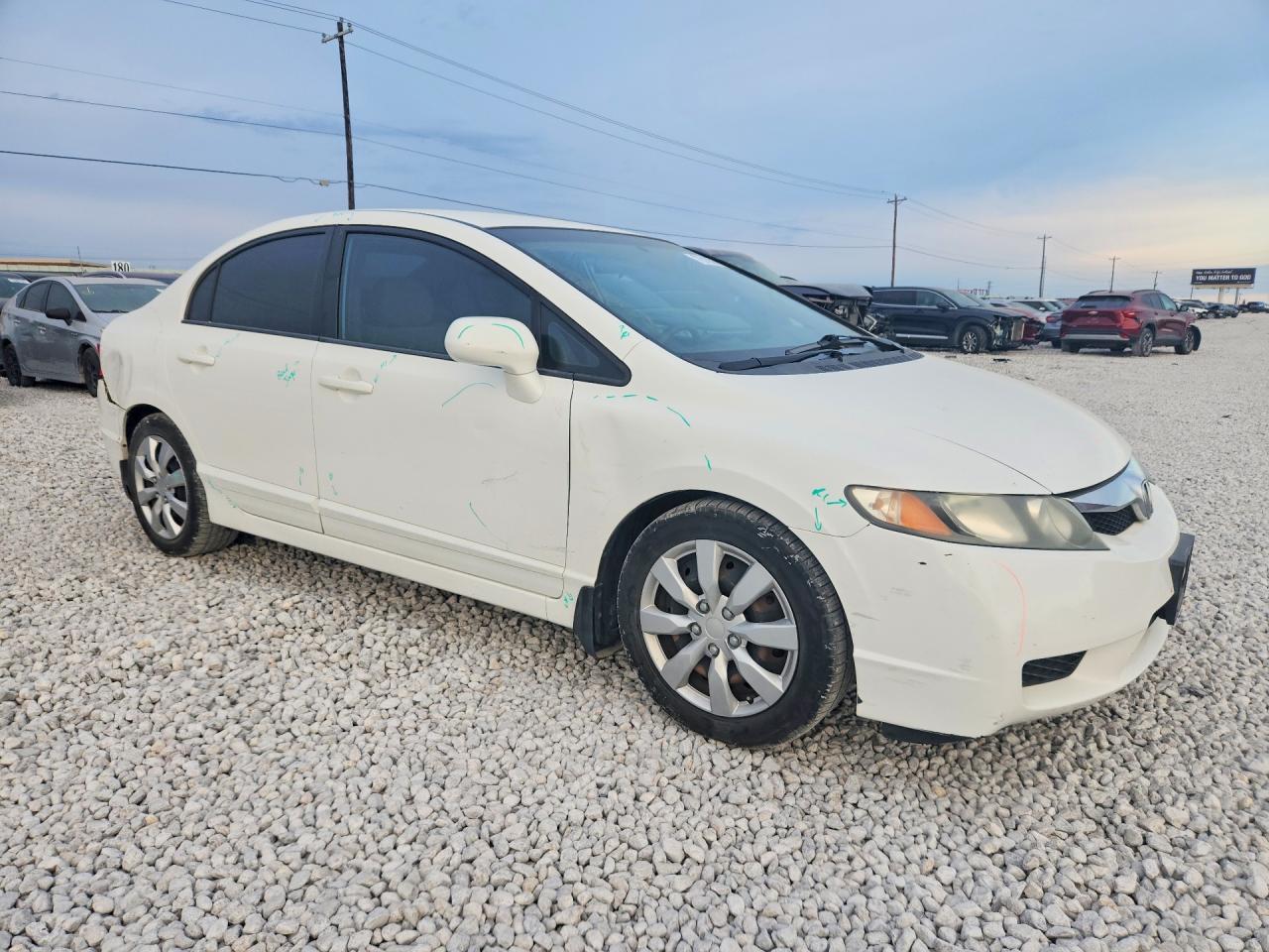 2010 Honda Civic Lx White vin: 2HGFA1F50AH547638