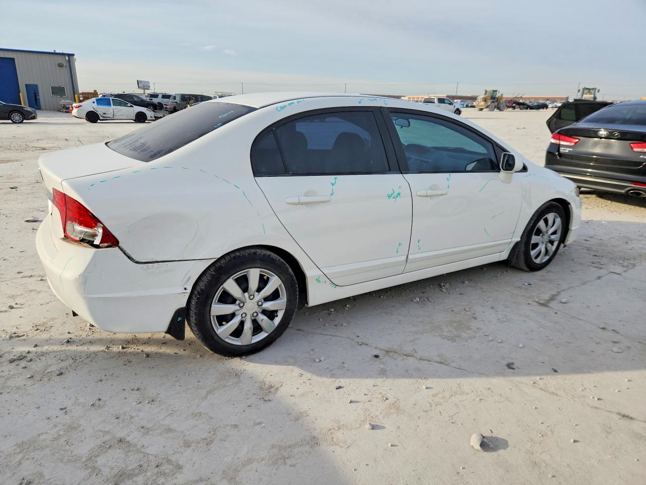 2010 Honda Civic Lx White vin: 2HGFA1F50AH547638