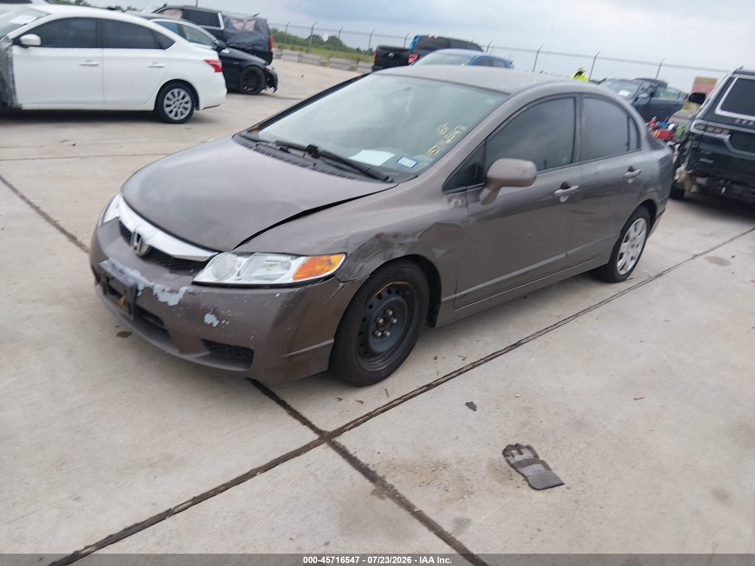 2010 Honda Civic Lx Brown vin: 2HGFA1F50AH567629