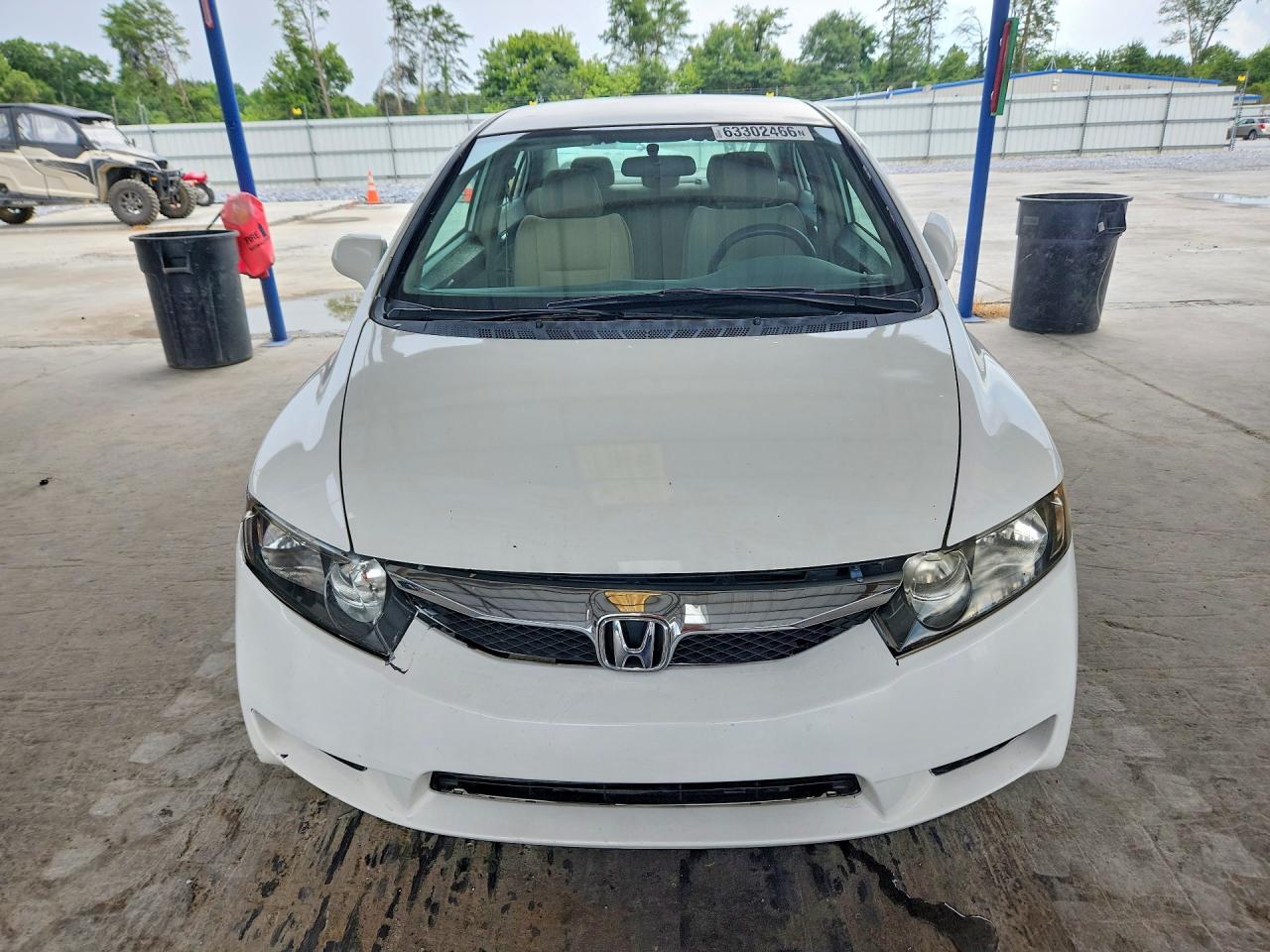 2010 Honda Civic Lx White vin: 2HGFA1F50AH568831