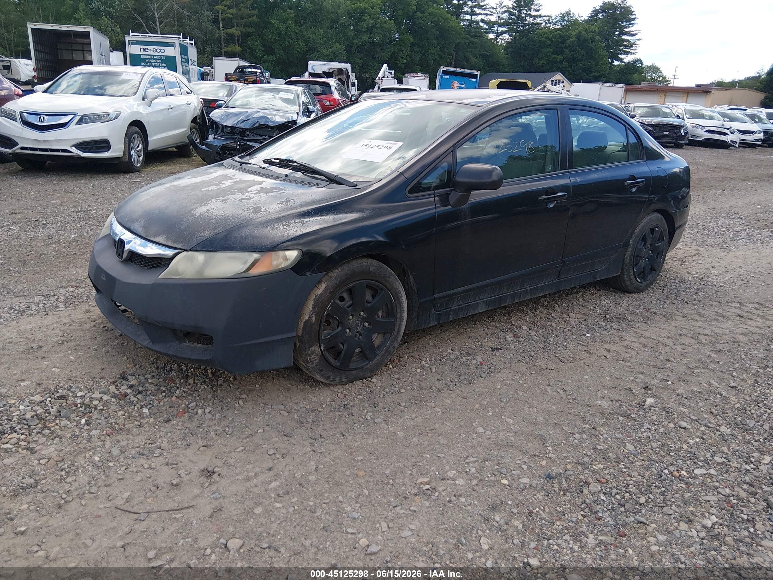 2010 Honda Civic Lx Black vin: 2HGFA1F50AH584592