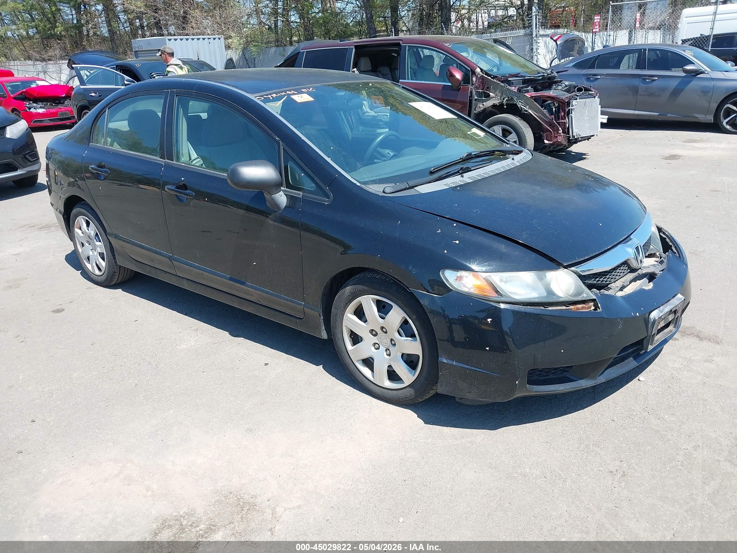 2011 Honda Civic Lx Black vin: 2HGFA1F50BH304672