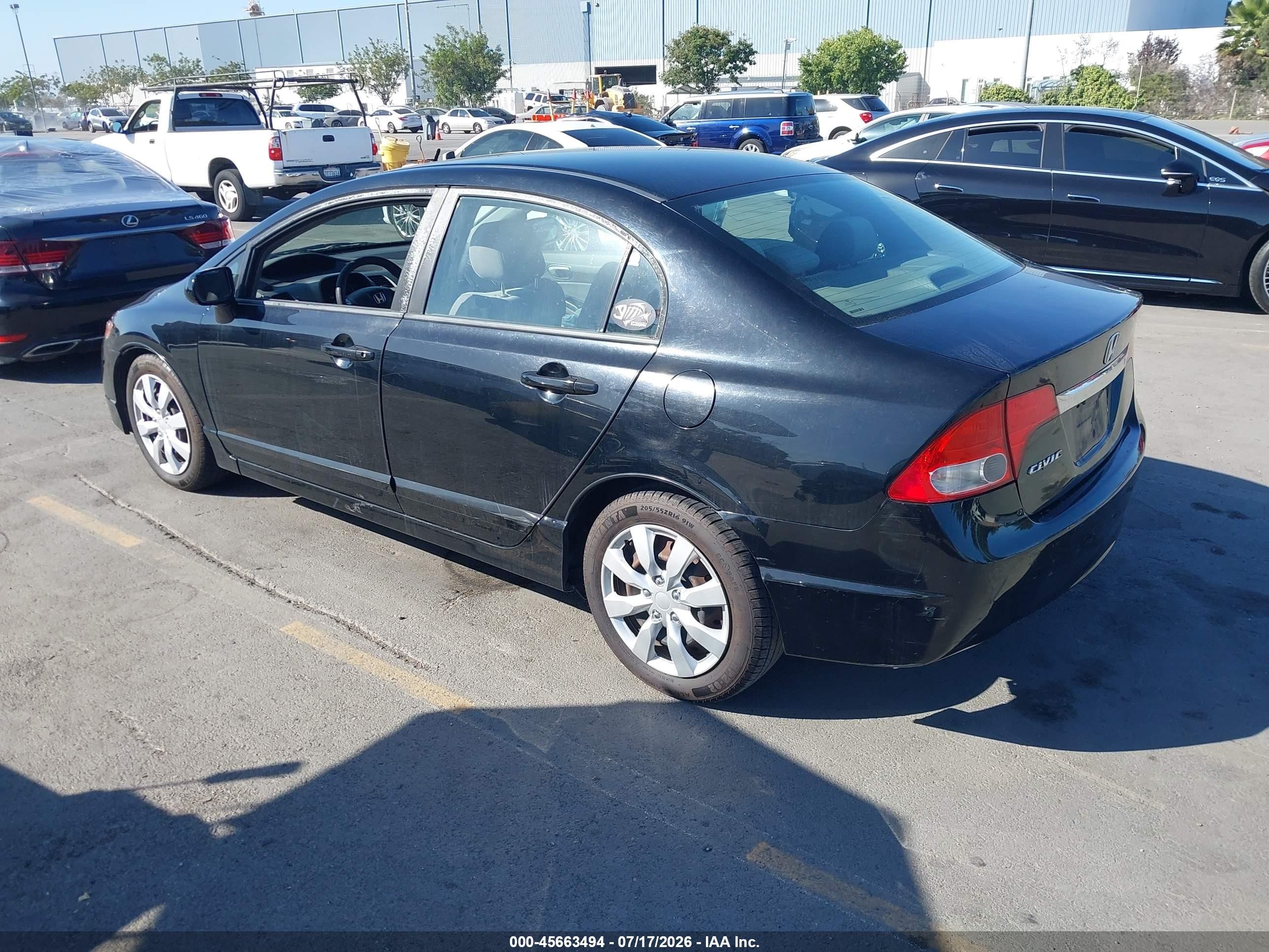 2011 Honda Civic Lx Black vin: 2HGFA1F50BH307202