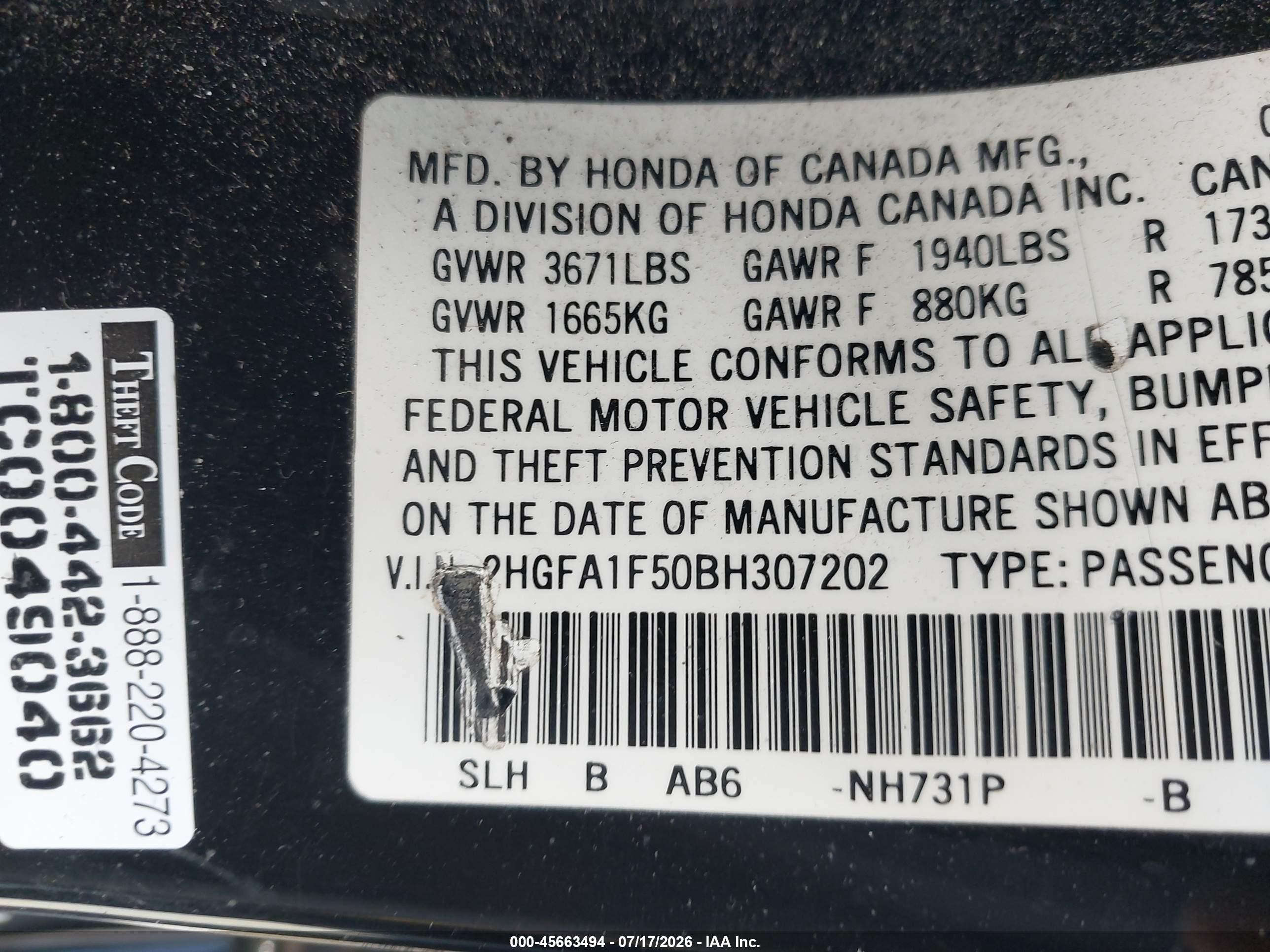 2011 Honda Civic Lx Black vin: 2HGFA1F50BH307202