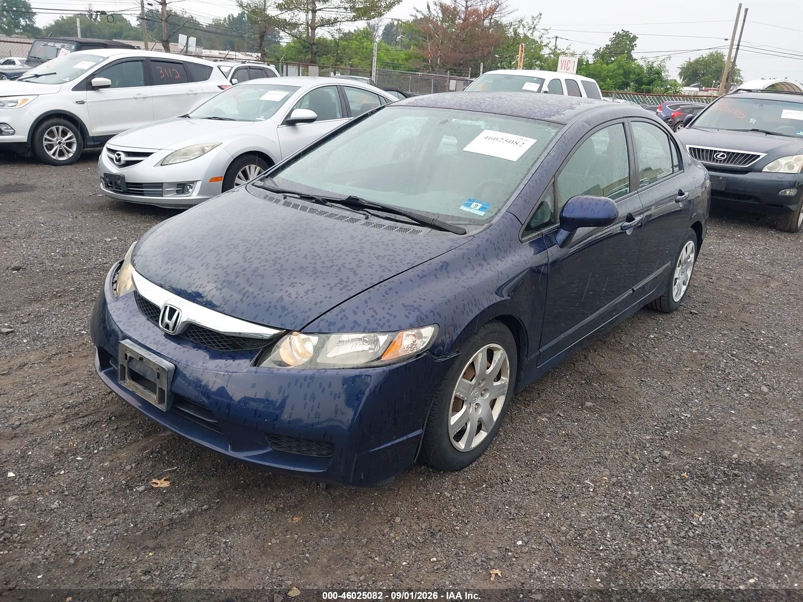 2011 Honda Civic Lx Blue vin: 2HGFA1F50BH505374