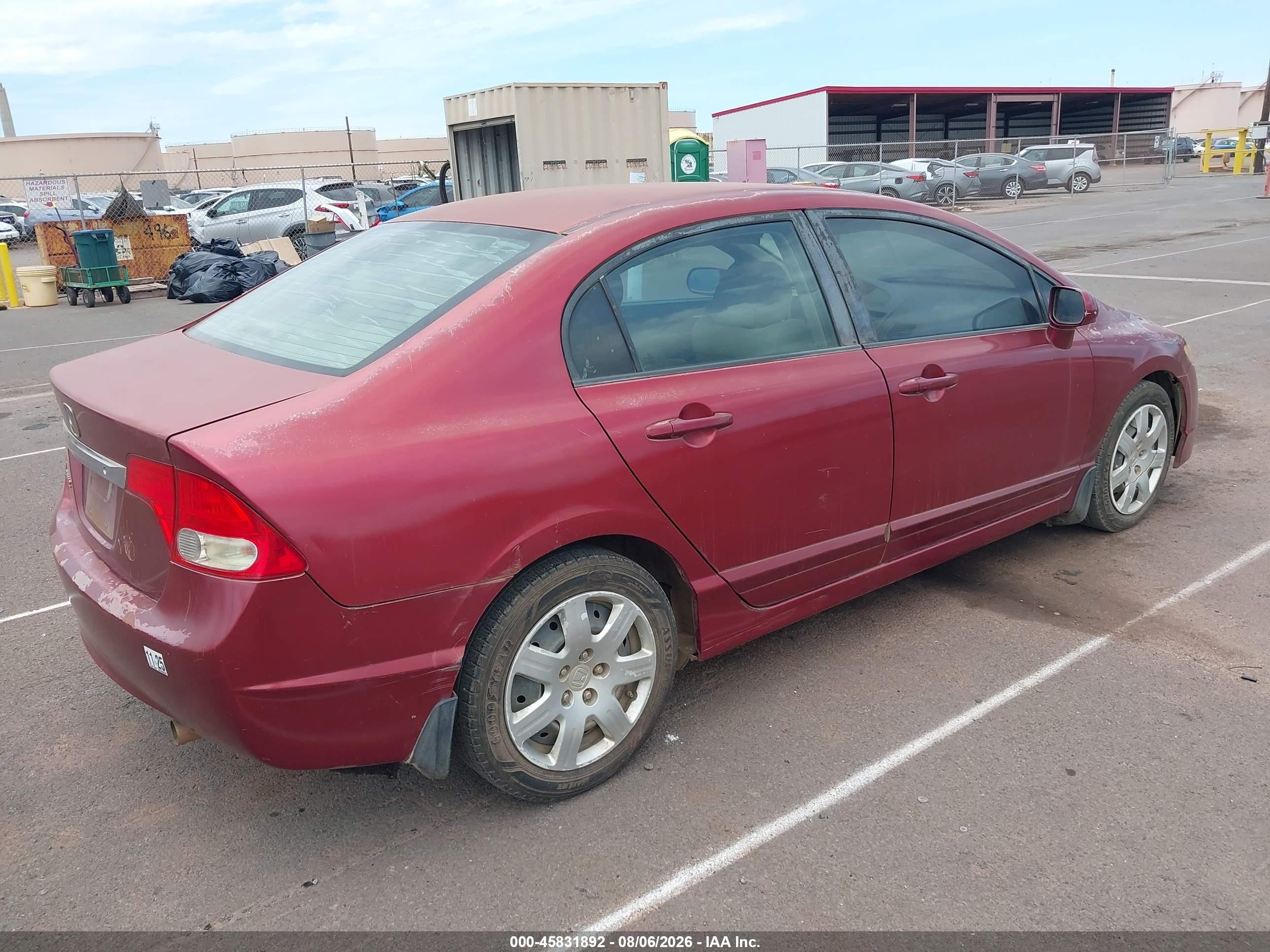 2011 Honda Civic Lx Red vin: 2HGFA1F50BH505942
