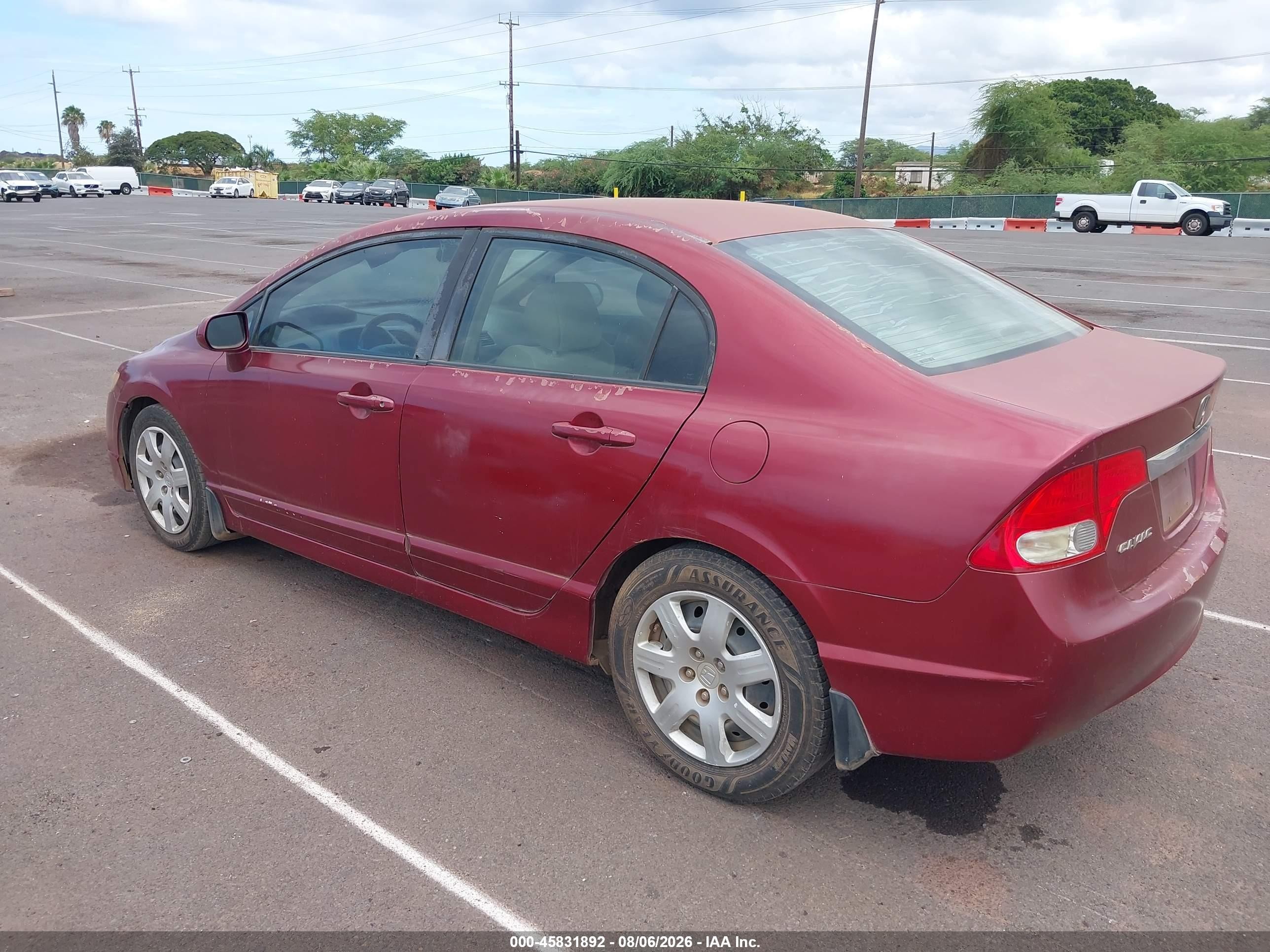 2011 Honda Civic Lx Red vin: 2HGFA1F50BH505942