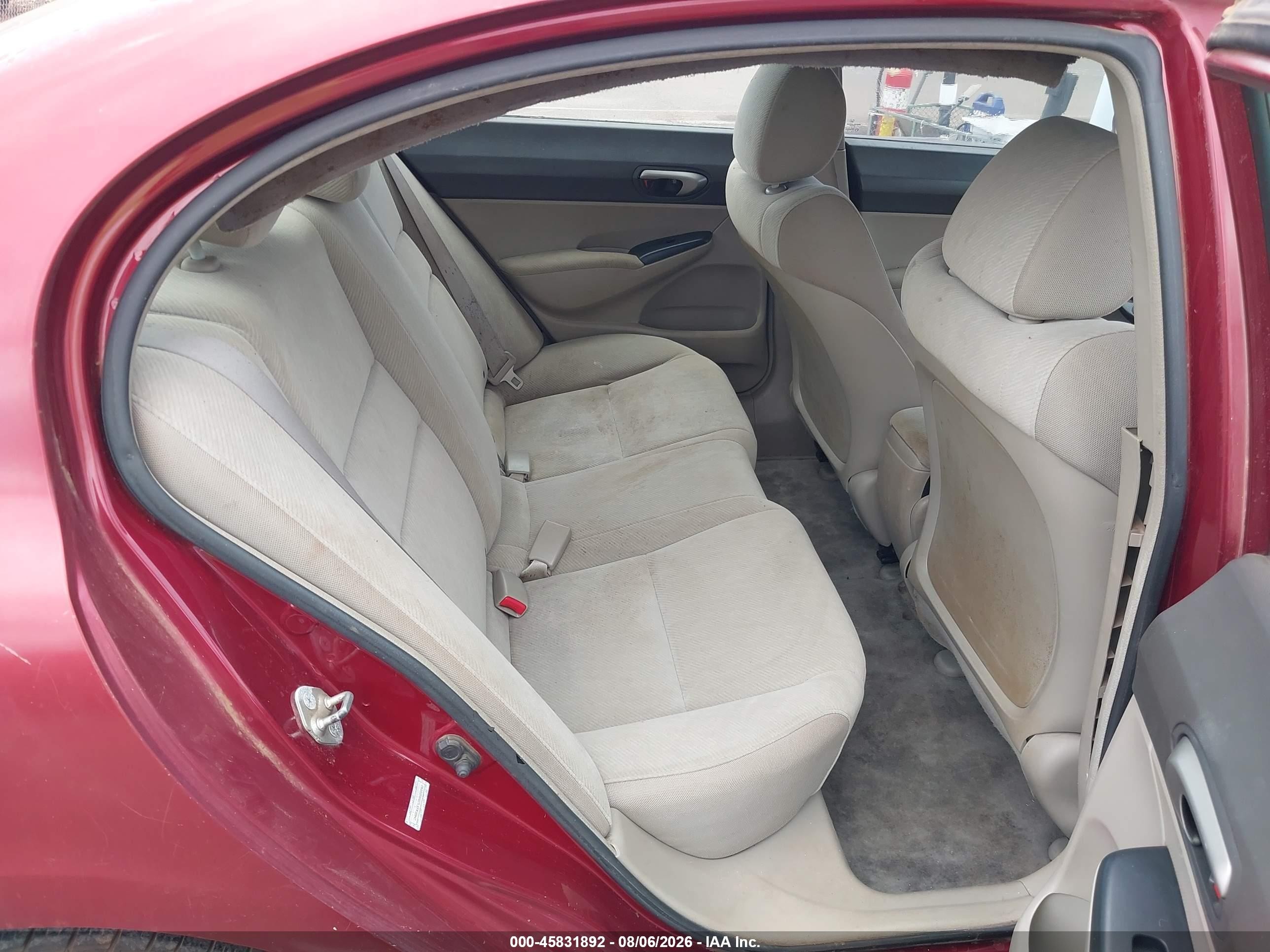 2011 Honda Civic Lx Red vin: 2HGFA1F50BH505942