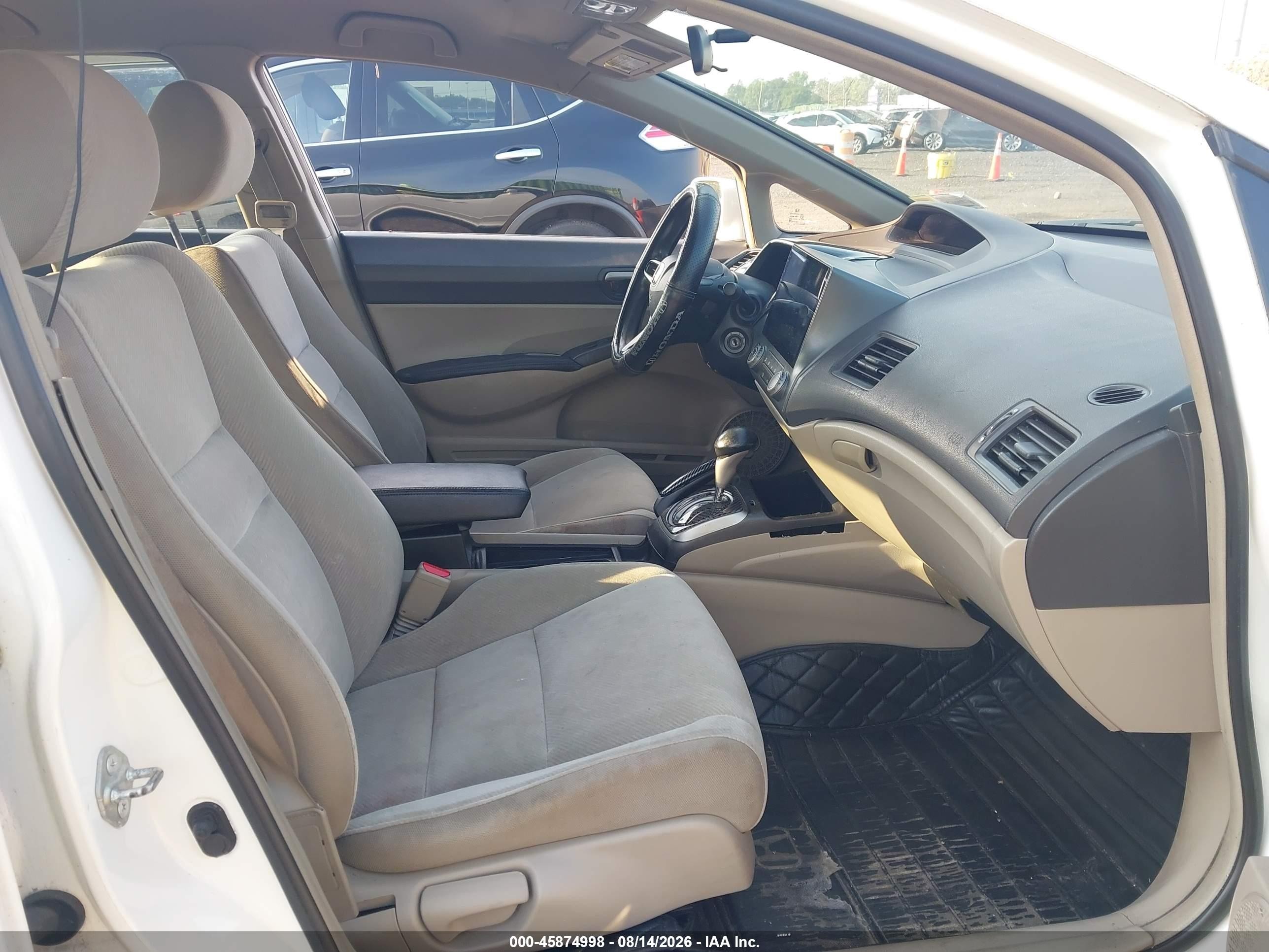 2011 Honda Civic Lx White vin: 2HGFA1F50BH510834