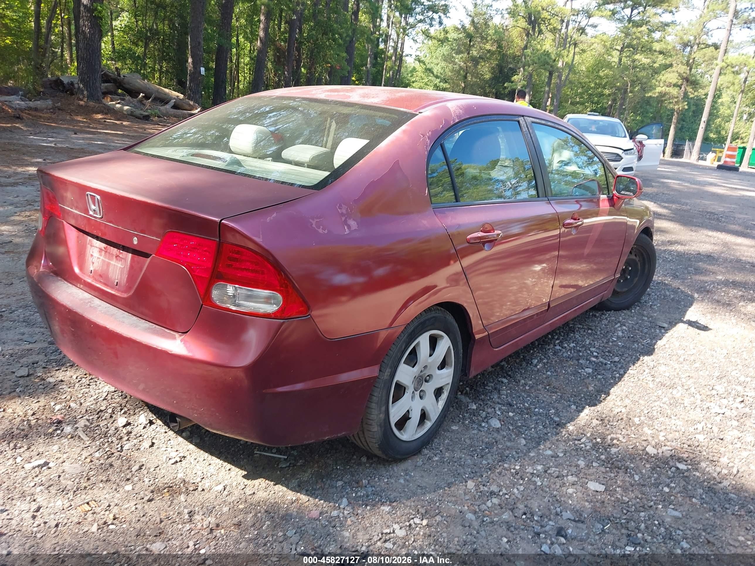2011 Honda Civic Lx Red vin: 2HGFA1F50BH518254
