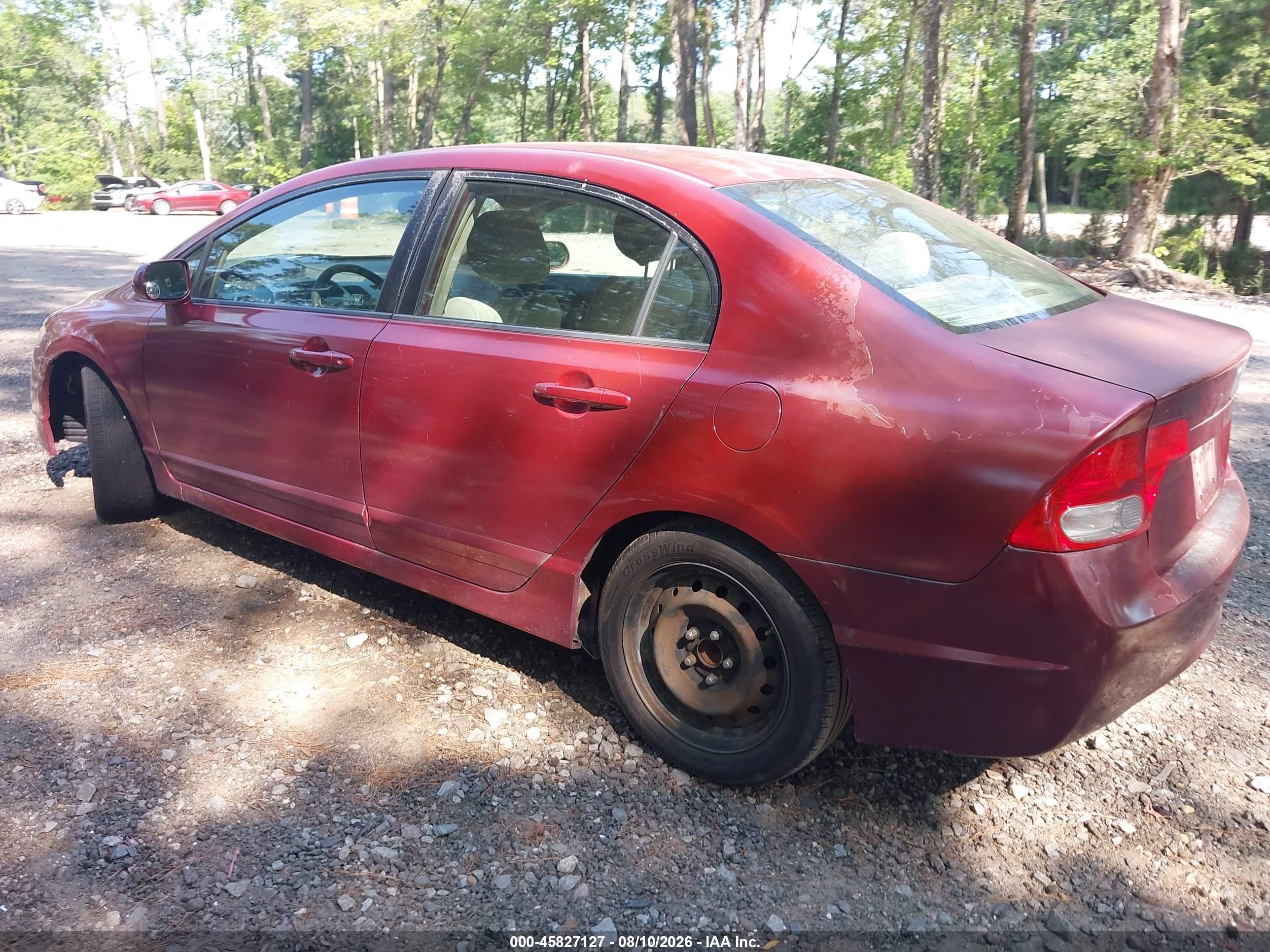 2011 Honda Civic Lx Red vin: 2HGFA1F50BH518254