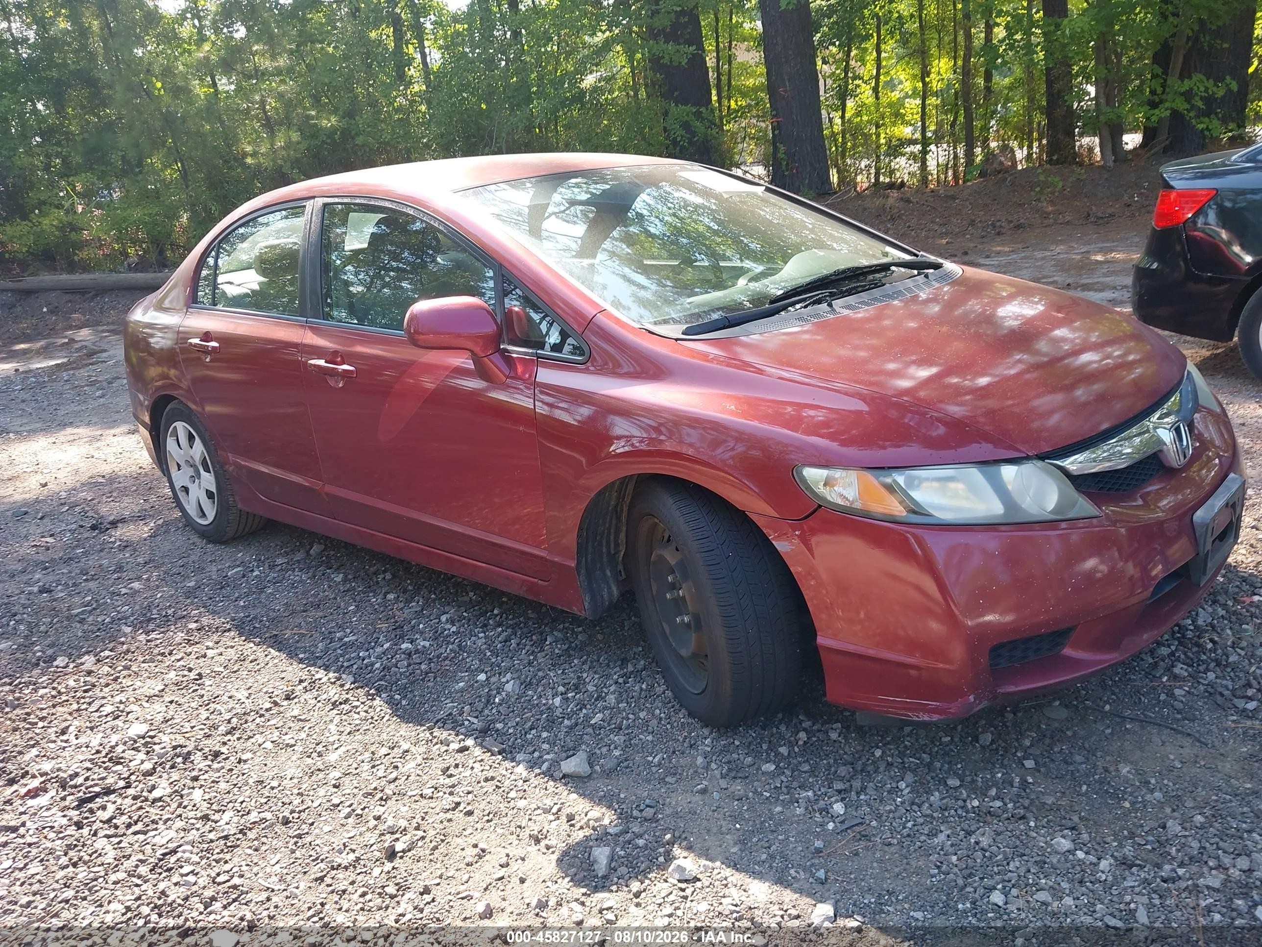 2011 Honda Civic Lx Red vin: 2HGFA1F50BH518254