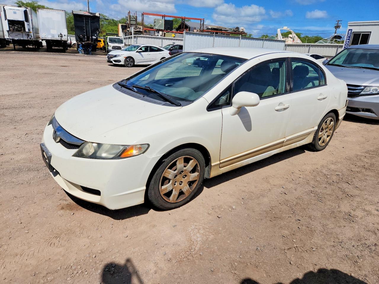 2011 Honda Civic Lx White vin: 2HGFA1F50BH534129