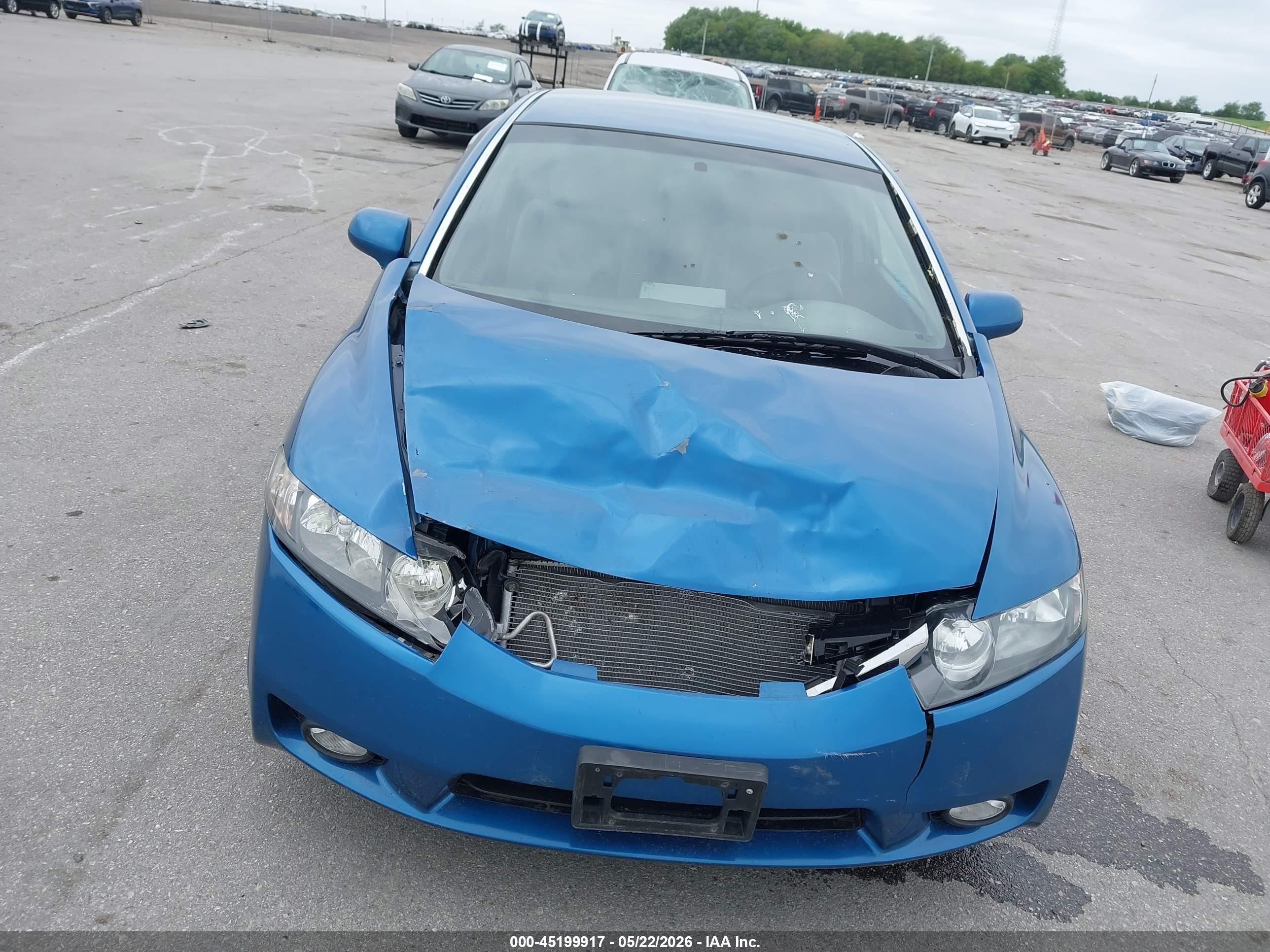 2011 Honda Civic Lx Blue vin: 2HGFA1F50BH535510