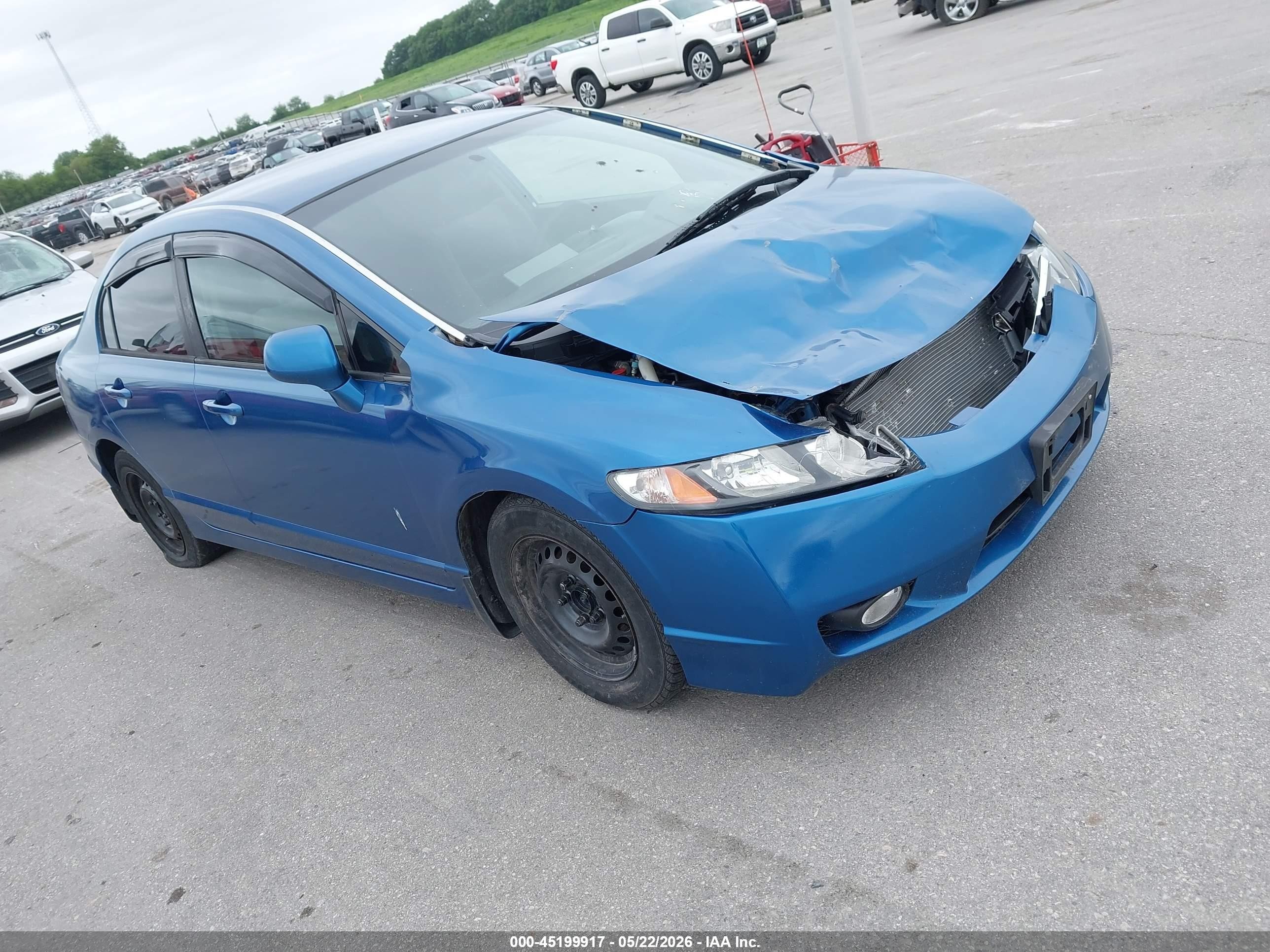 2011 Honda Civic Lx Blue vin: 2HGFA1F50BH535510