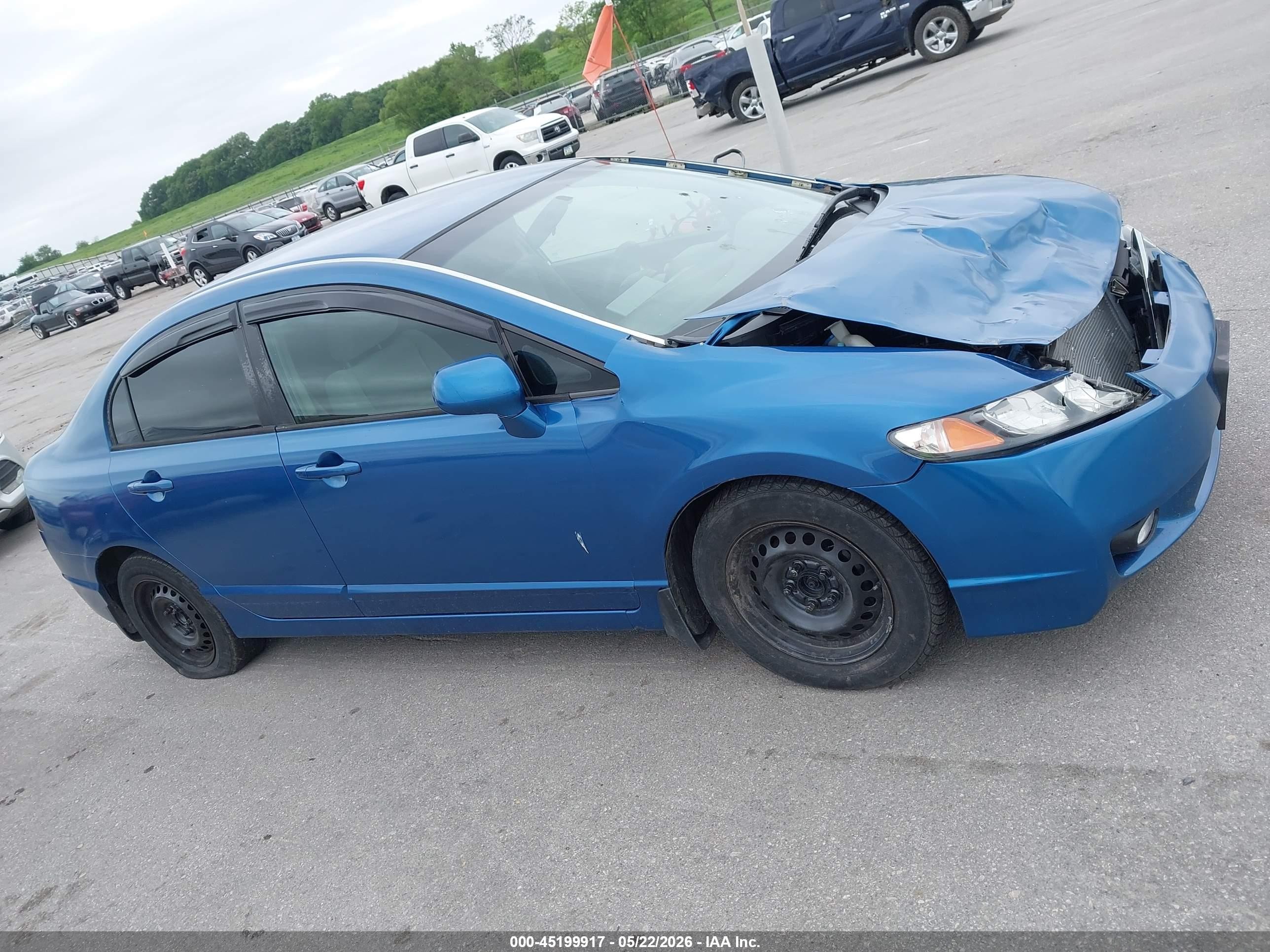 2011 Honda Civic Lx Blue vin: 2HGFA1F50BH535510