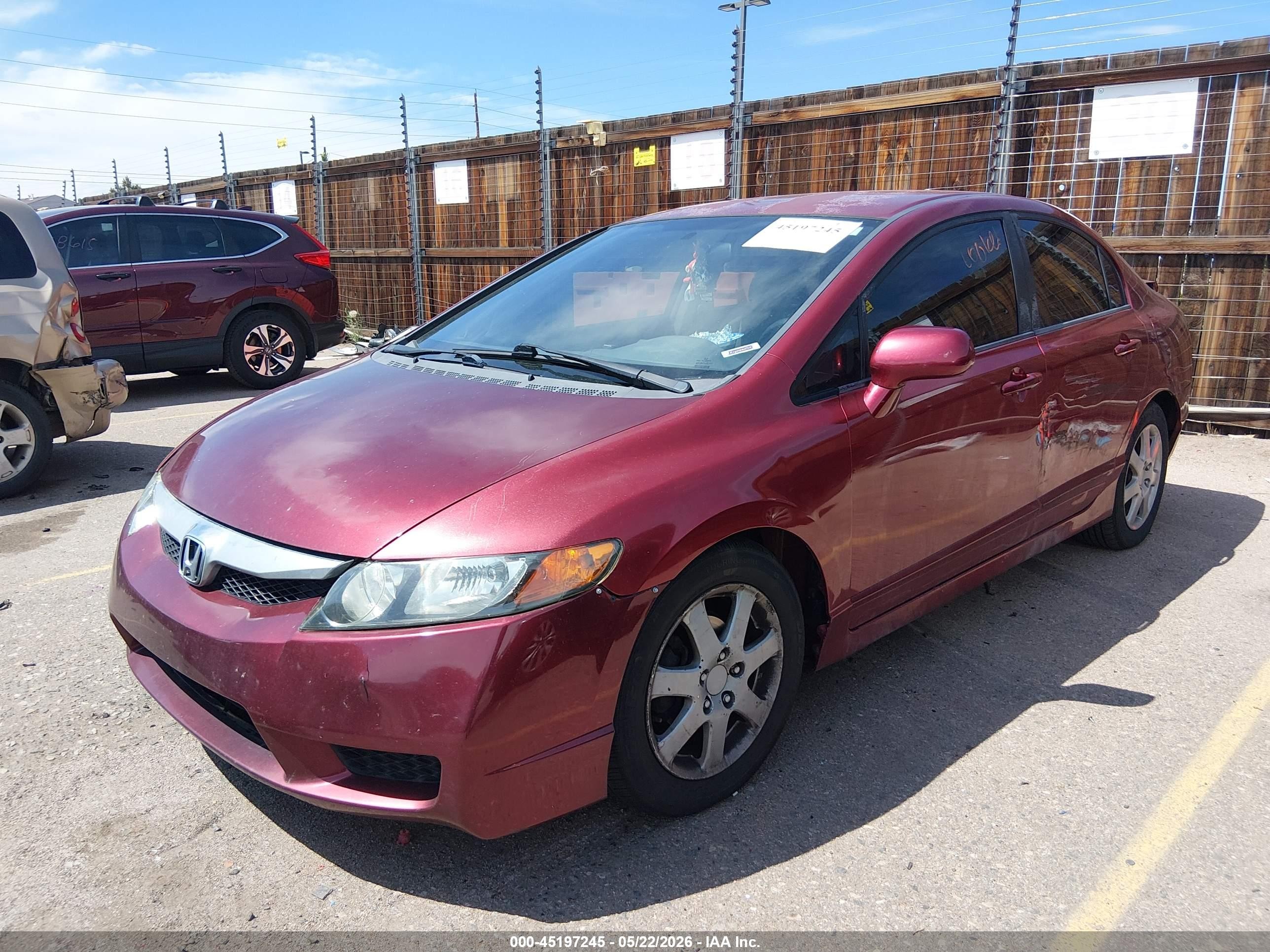 2011 Honda Civic Lx Темно-бордовый vin: 2HGFA1F50BH541193